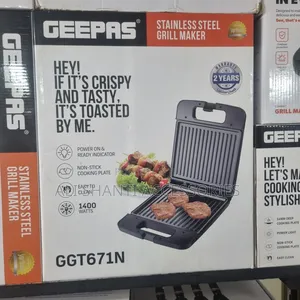 Geepas Grill Maker Stainless Steel 1400w