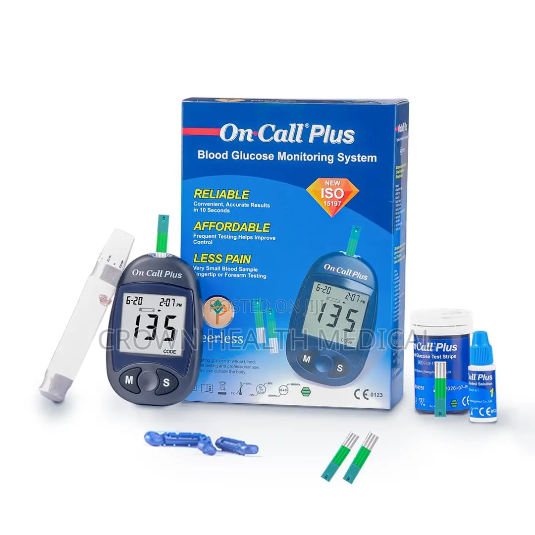 On Call Plus Blood Glucometer Machine With Strips 50