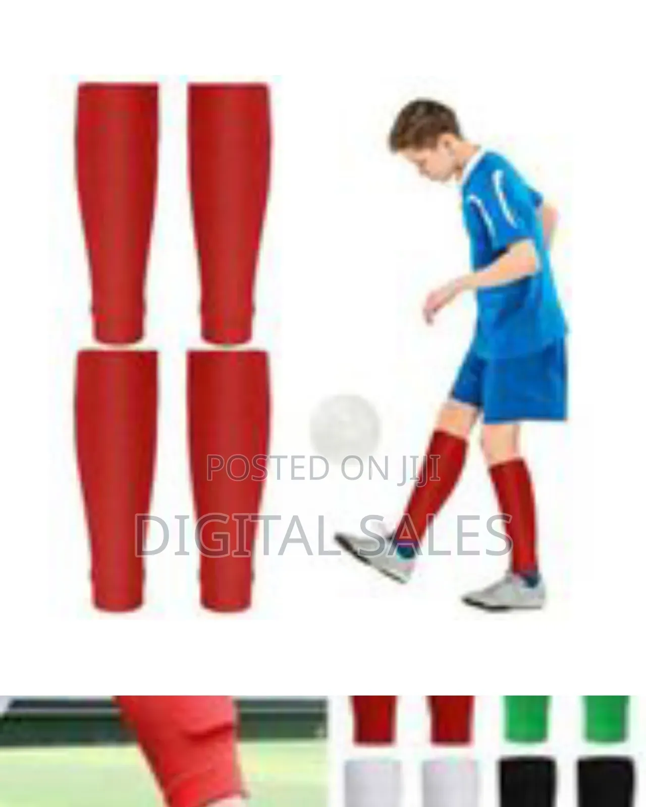 1 Pair of Hockey Rugby Football Socks Soccer Leg Brace Calf Sleeves