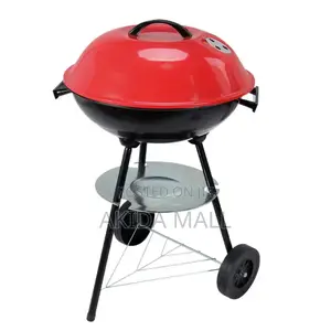 17" Charcoal Portable Barbecue Grill Kettle With Wheels