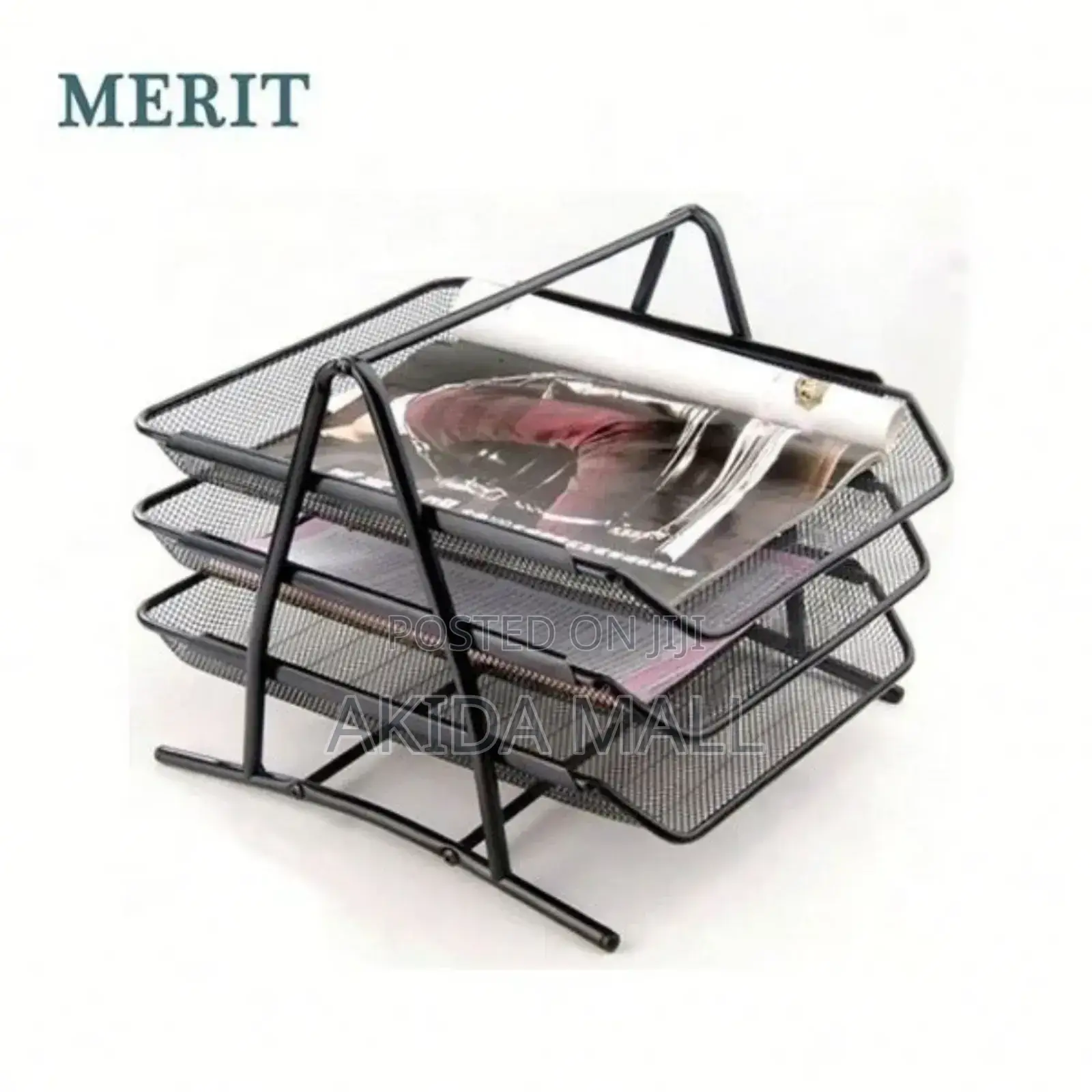 3tier Office Mesh File Tray Desk Document Organiser