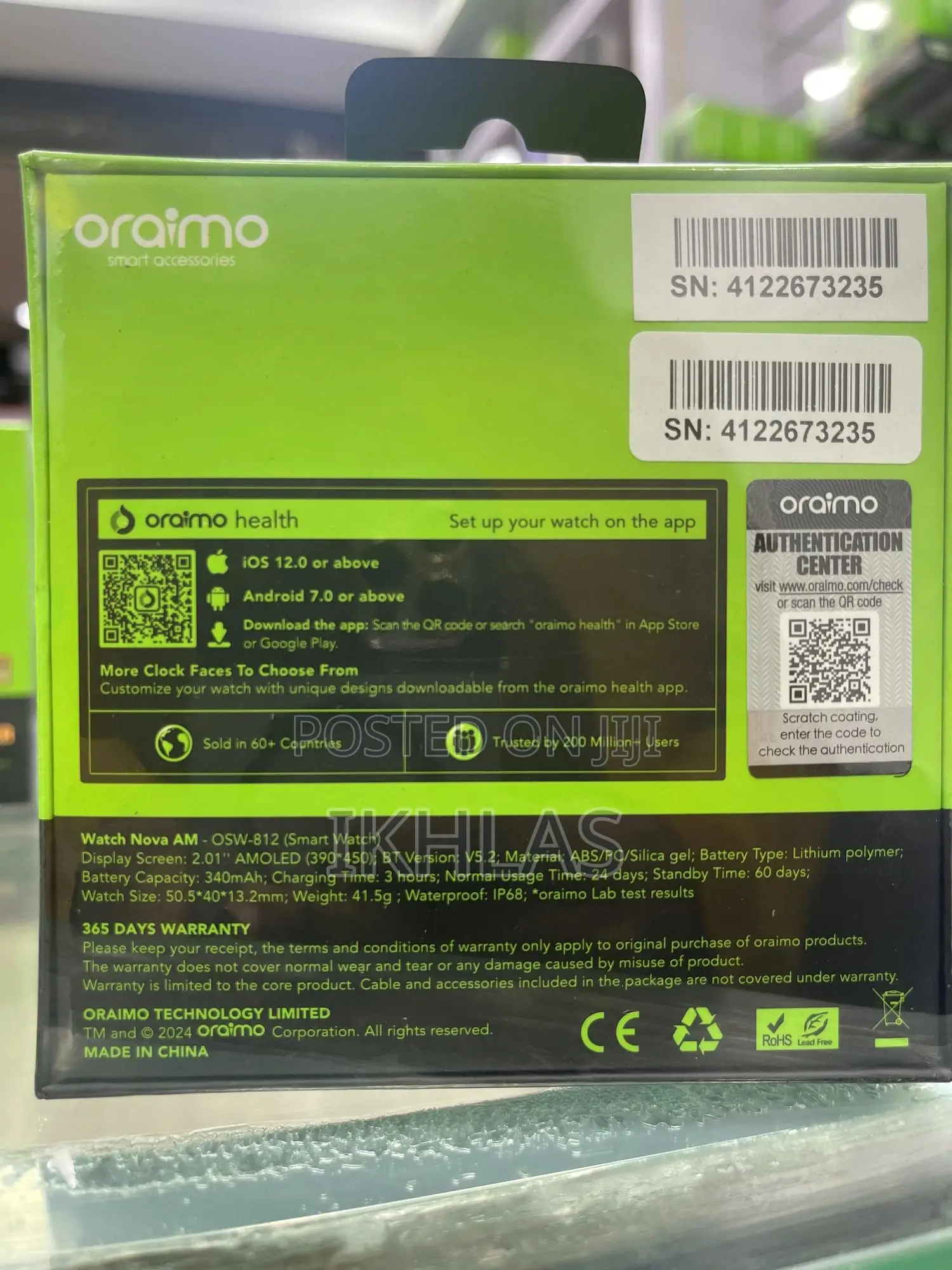 Oraimo Watch Nova Am Osw-812