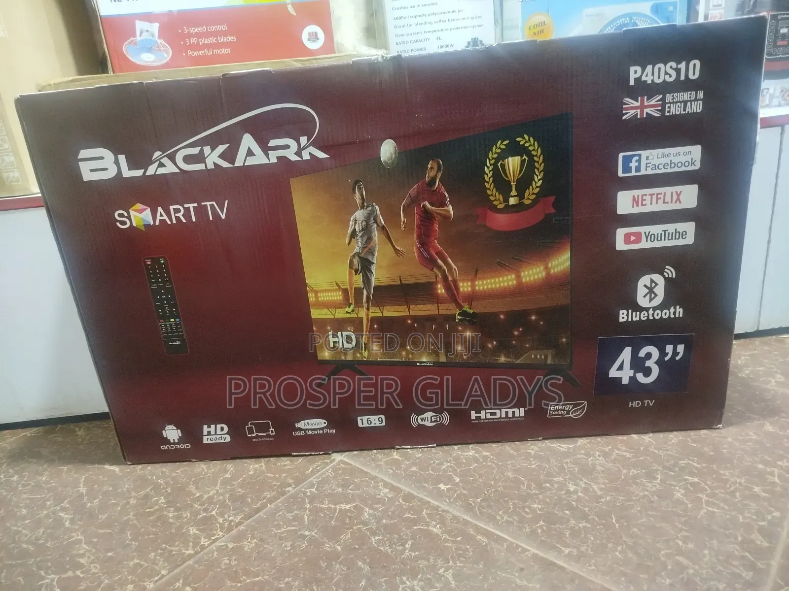 Black Ark 43 Flameless Smart Android Tv