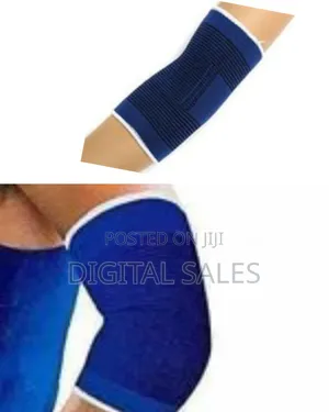 2 X Blue Elasticated Elbo Supports for Injury Prevention and Recovery