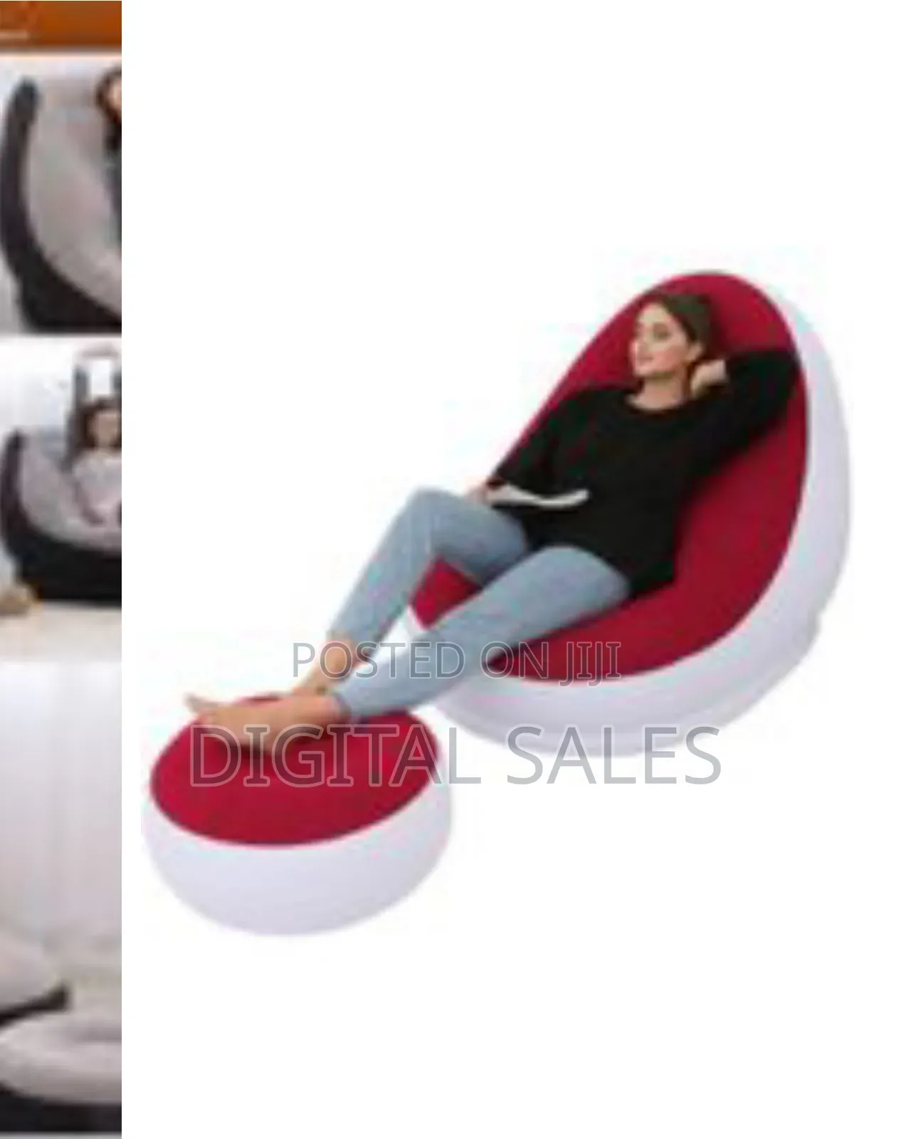 Intex Inflatable Flocking Air Chair With Footrestblow Up Couch
