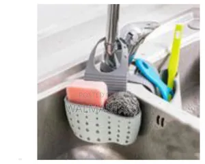 Kitchen Sink Hanging Soap Dish Sponge Drainer-Grey