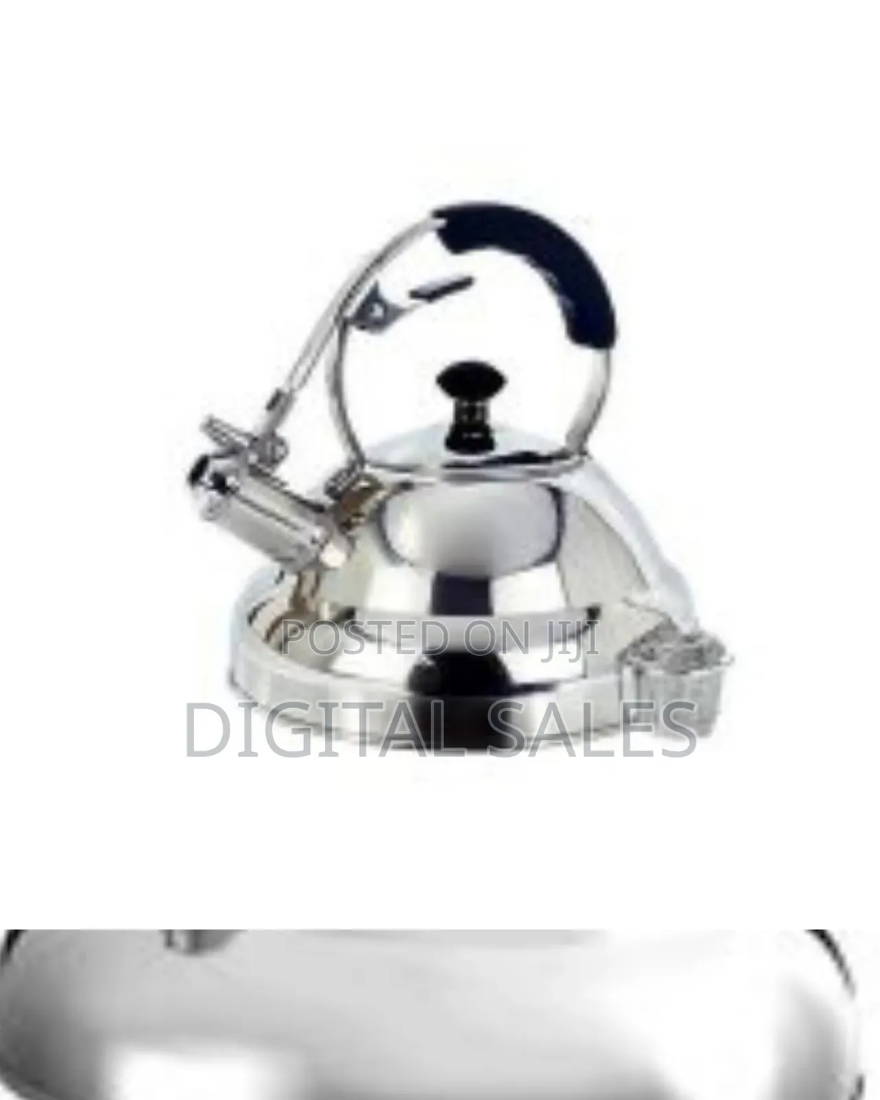 6 Litre Stove Top Whistling Kettle Stainless Steel Mirror Finish
