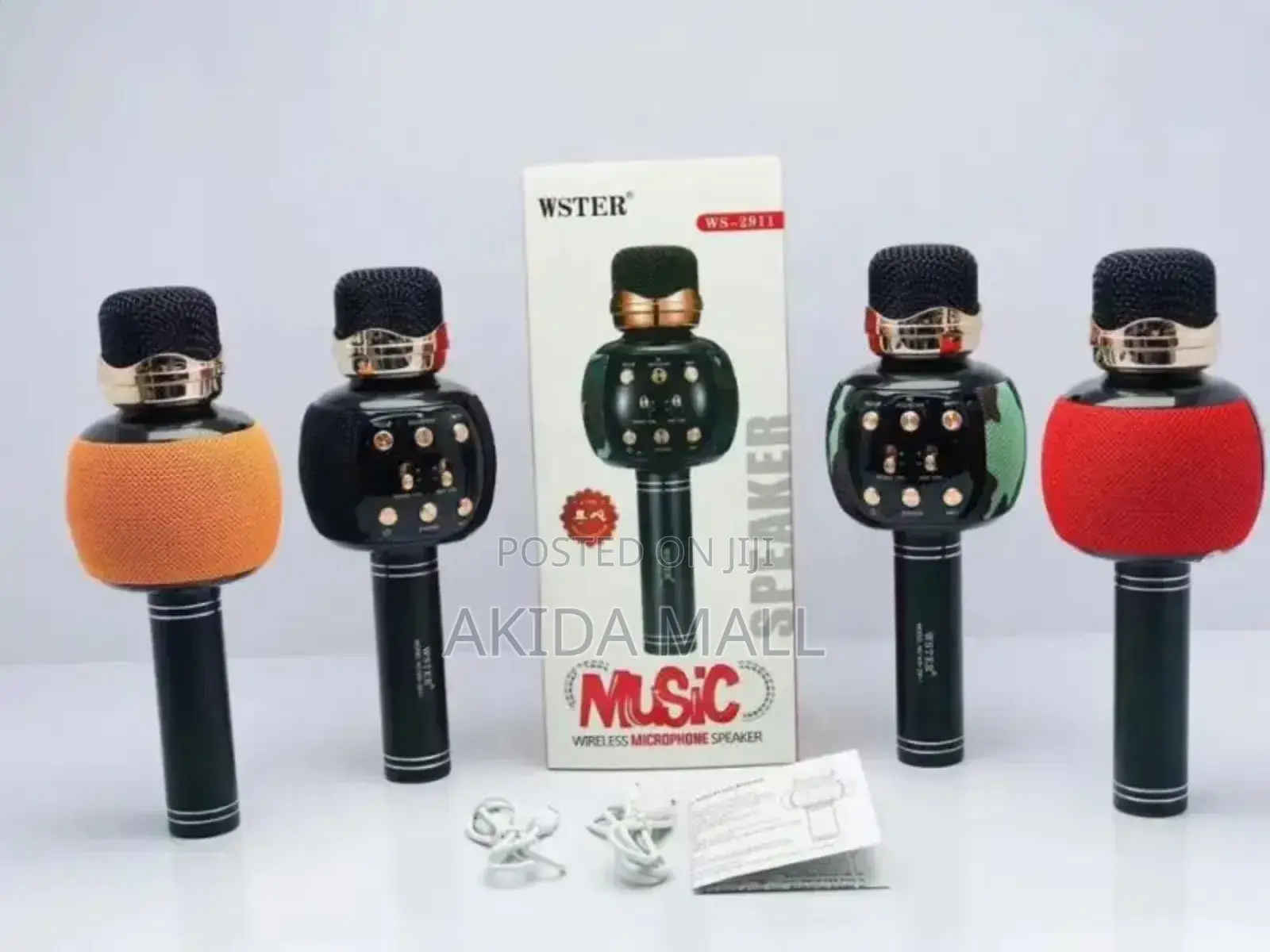 Wster Ws-2911 Wireless Bluetooth Karaoke Microphone and Speaker