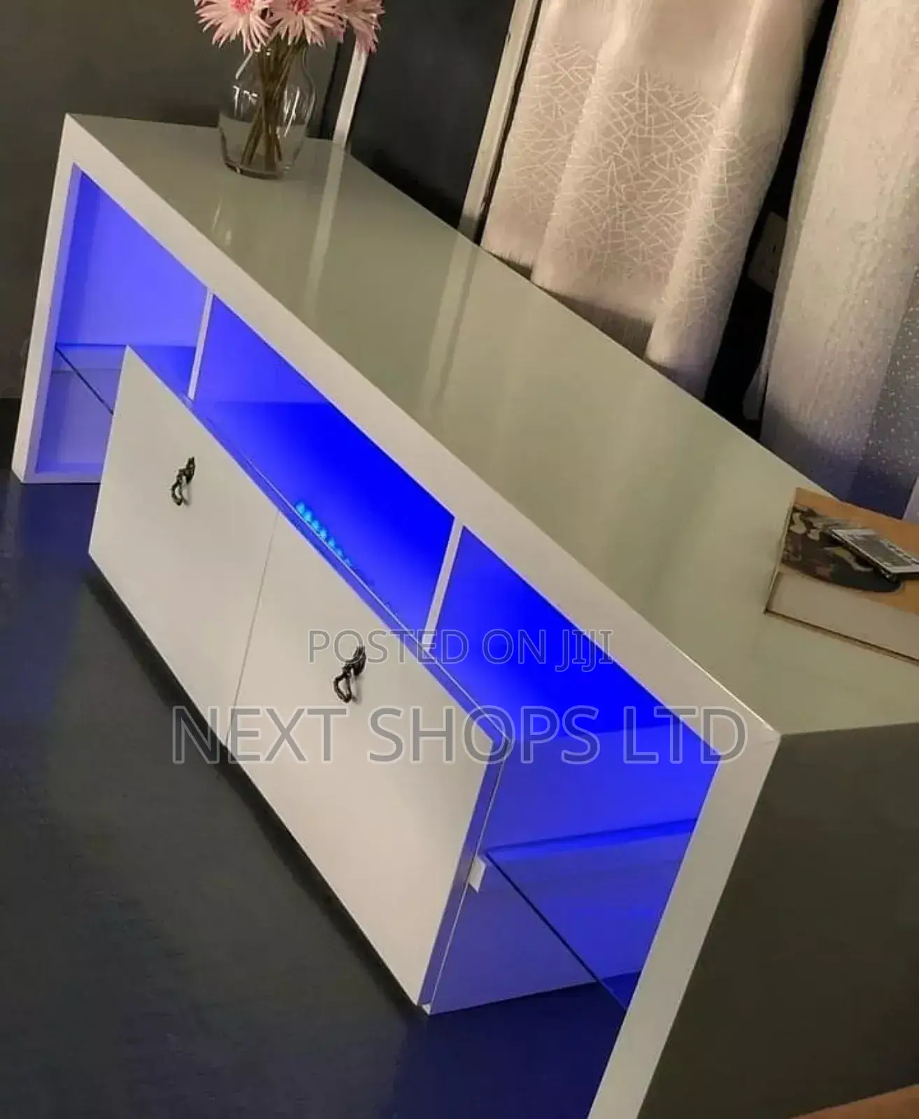 Tv Stand/Tv Stand/ White TVS Stands/5 Feet Long/ Television Unit White
