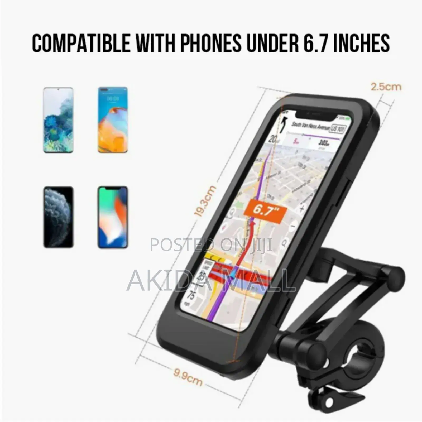 3600 Adjustable Magnetic Phone Holder Mount Designed Fr Handlebars