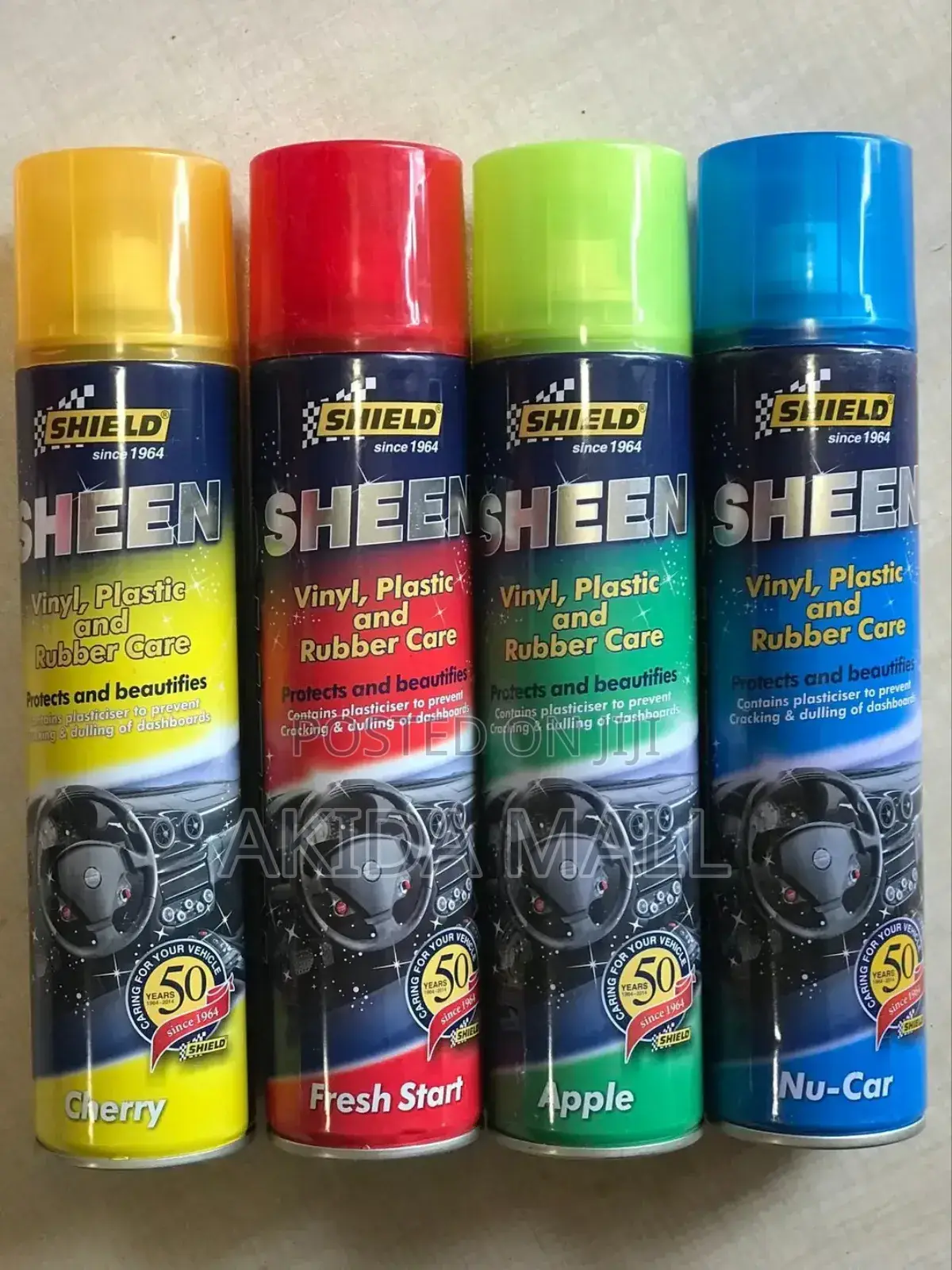 Shield Sheen Apple Vinyl, Plastic and Rubber Care Spray.