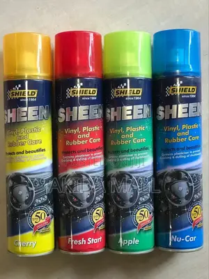 Shield Sheen Apple Vinyl, Plastic and Rubber Care Spray.