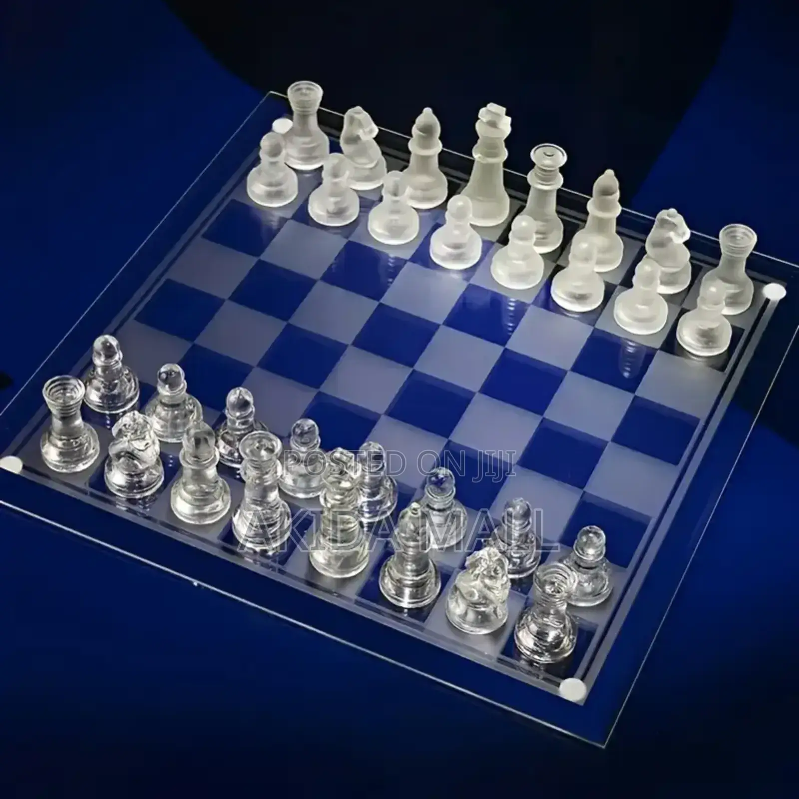 Deluxe Glass Chess Game Set