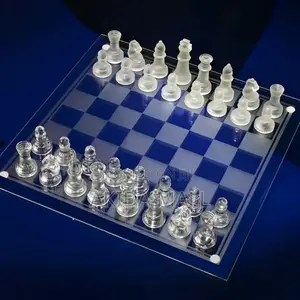 Deluxe Glass Chess Game Set