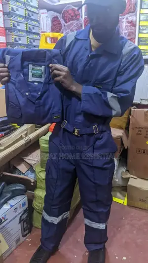 Men's Industrial Safety Coverall Or Work Overall.