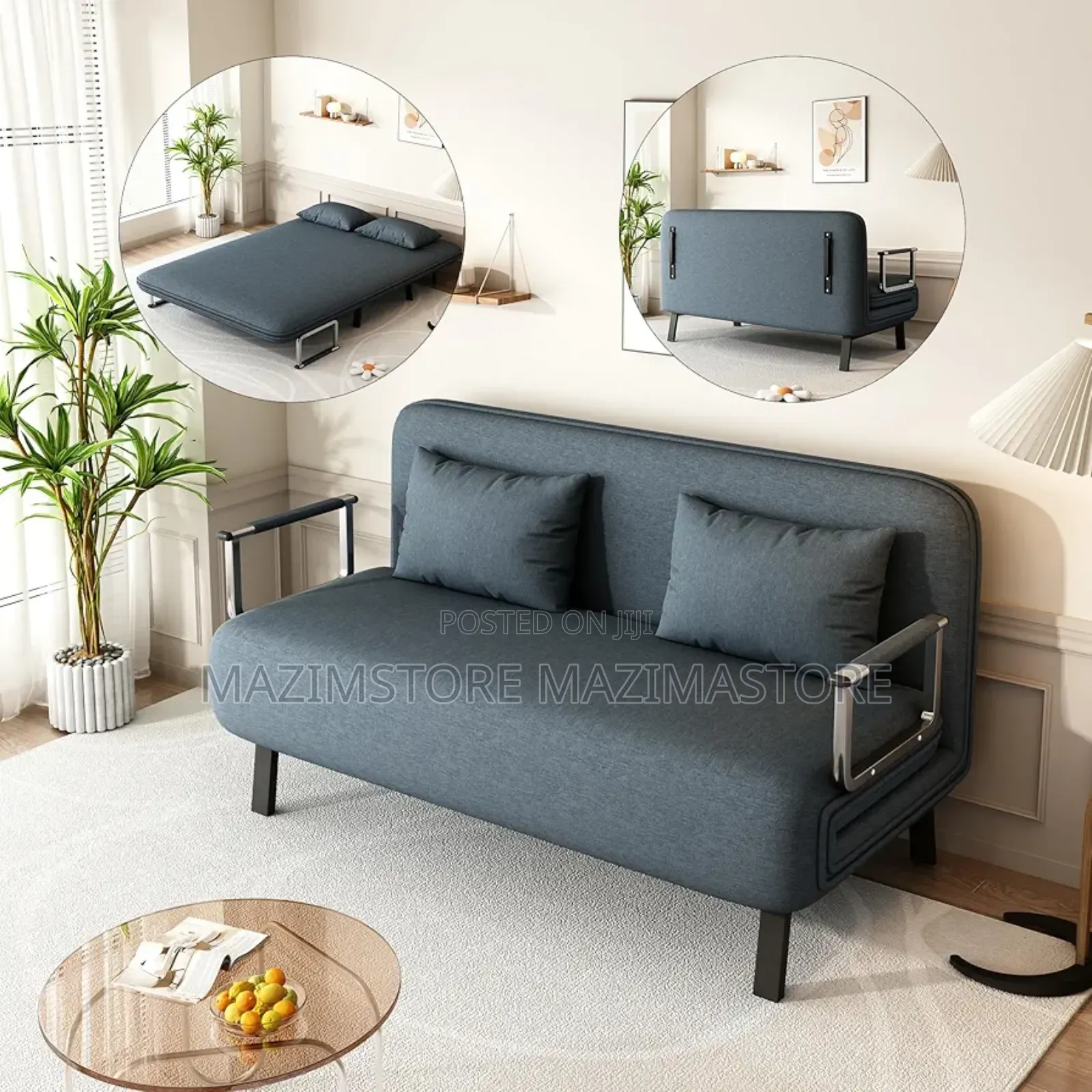 Convertible Sofa Bed Foldable Sofa Chair Bed With Armrest