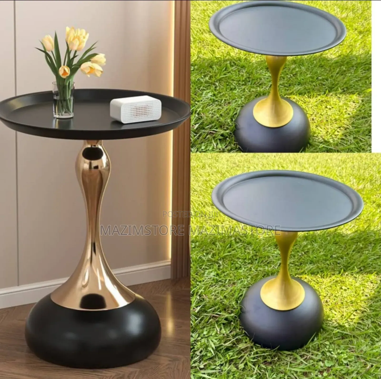 Bedside Coffee Table for Sitting Bedroom - Black
