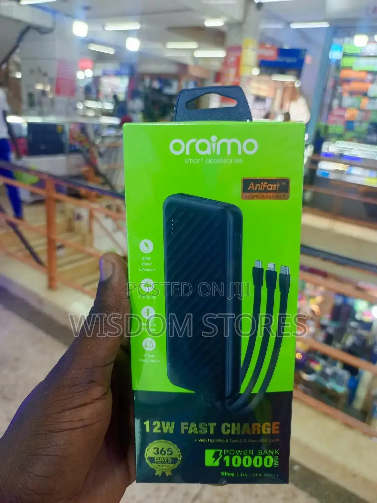 Oraimo Slice Link 10000mah 12w Power Bank.