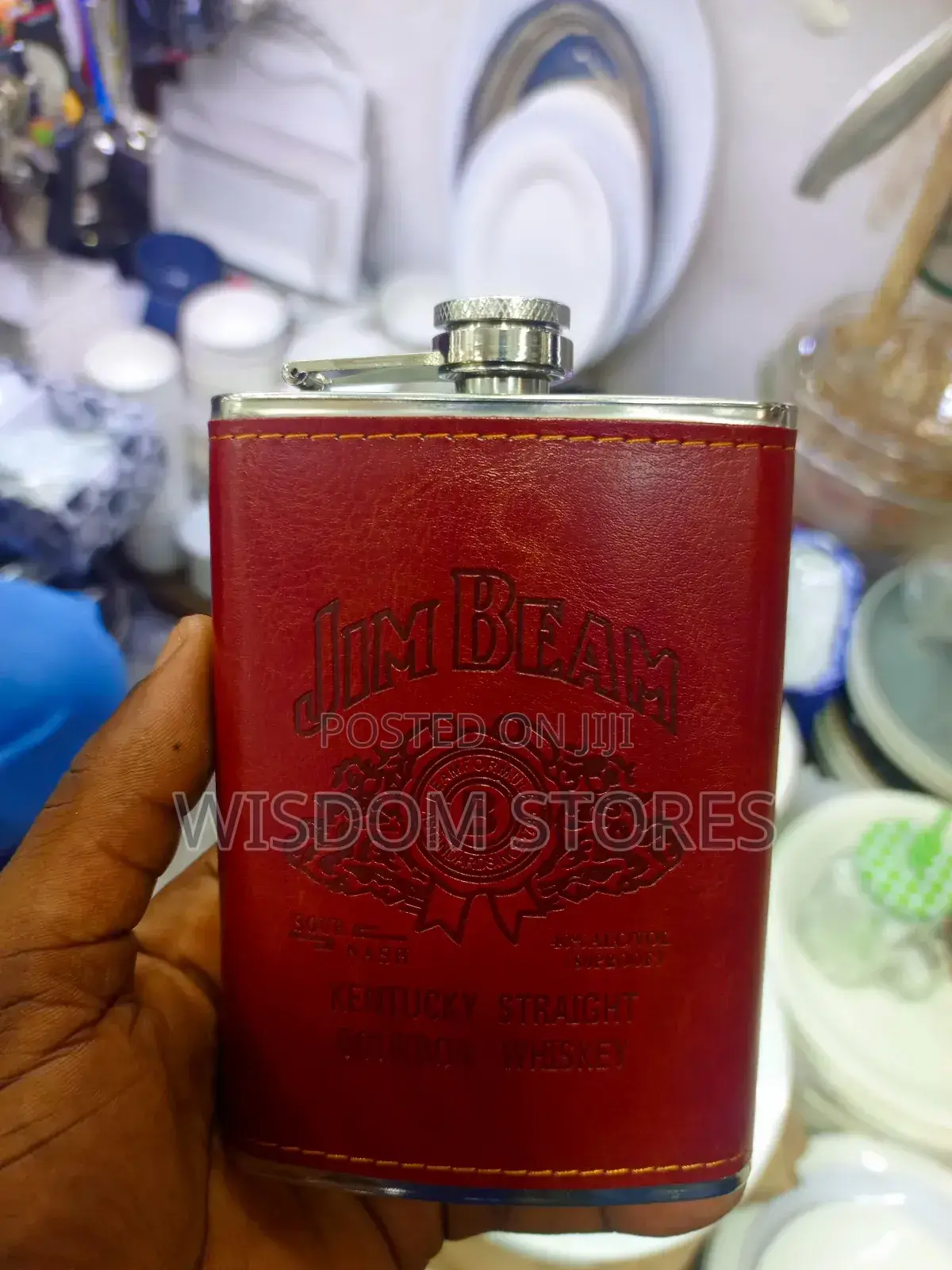 Jim Beam Branded Hip Flask.
