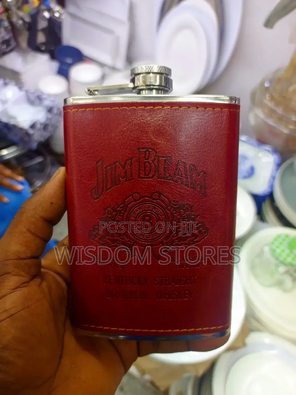 Jim Beam Branded Hip Flask.
