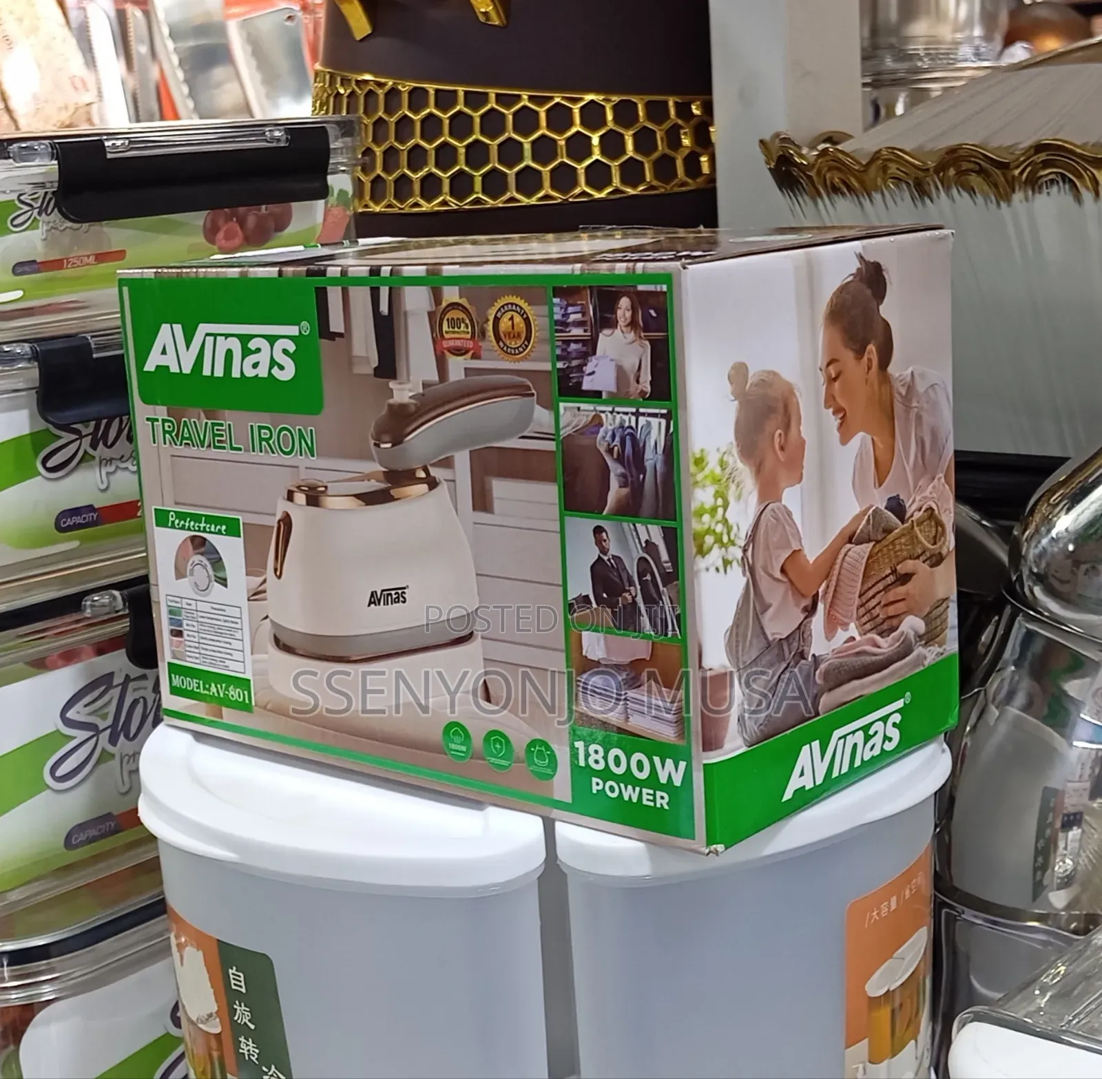 Avinas Av-801 Perfectcare 100% Travel Iron – 1800w Portable Steam Iron