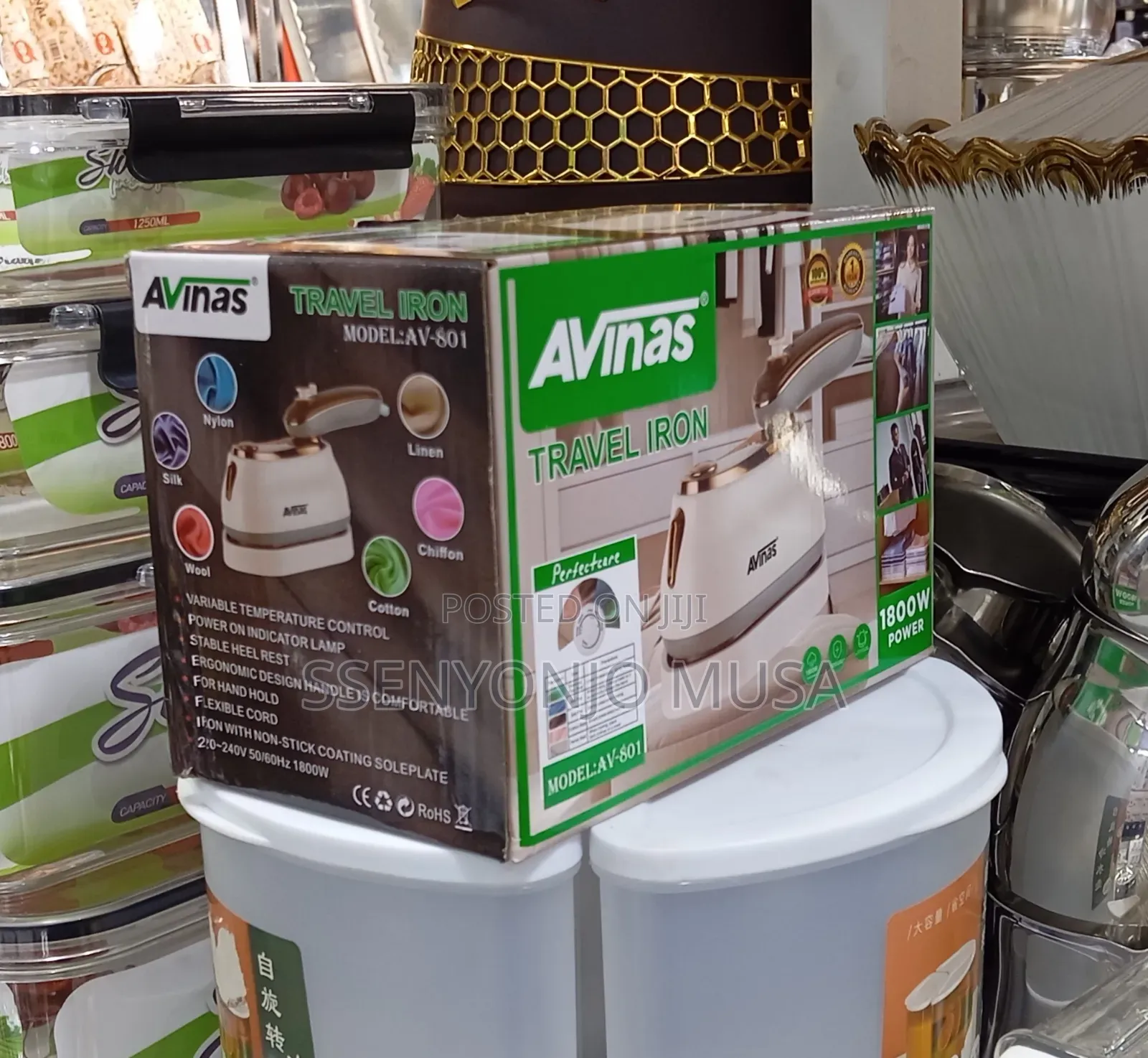 Avinas Av-801 Perfectcare 100% Travel Iron – 1800w Portable Steam Iron