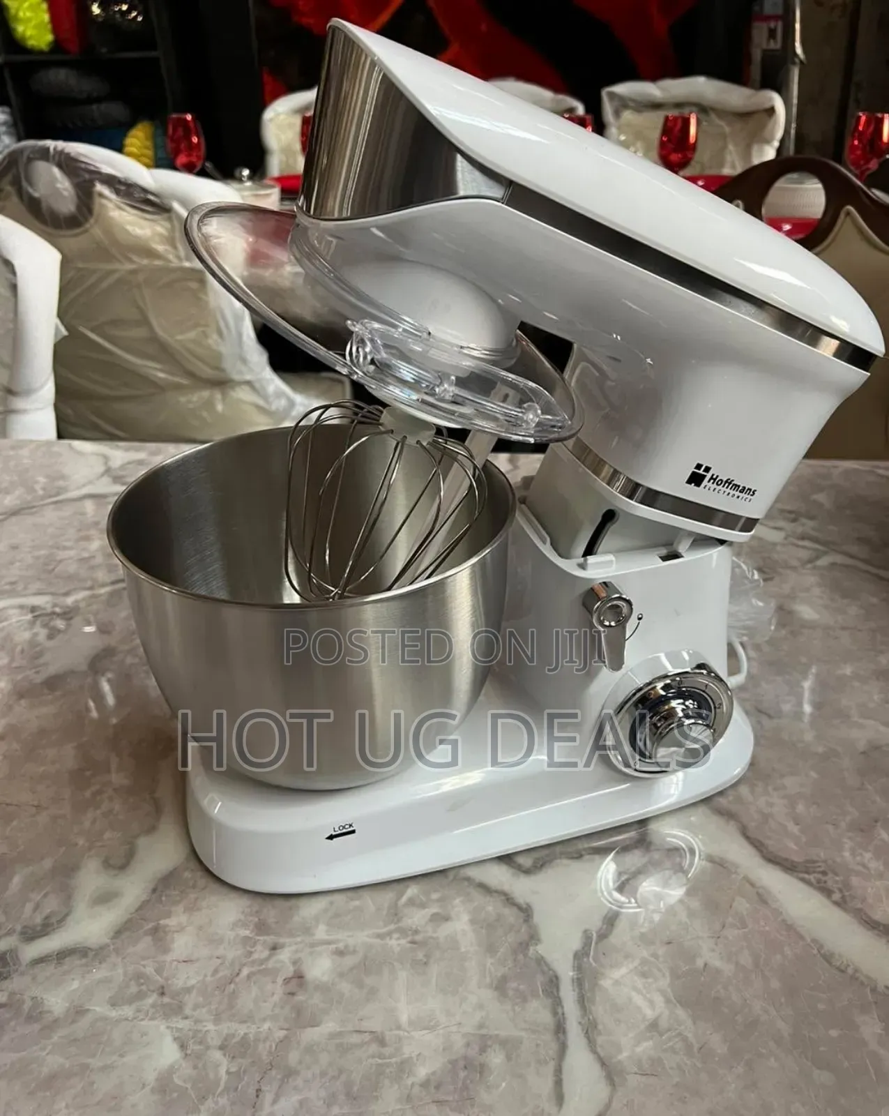 Hoffmans 6l Dough Hand Stand Mixer Food Processor 8088- White .