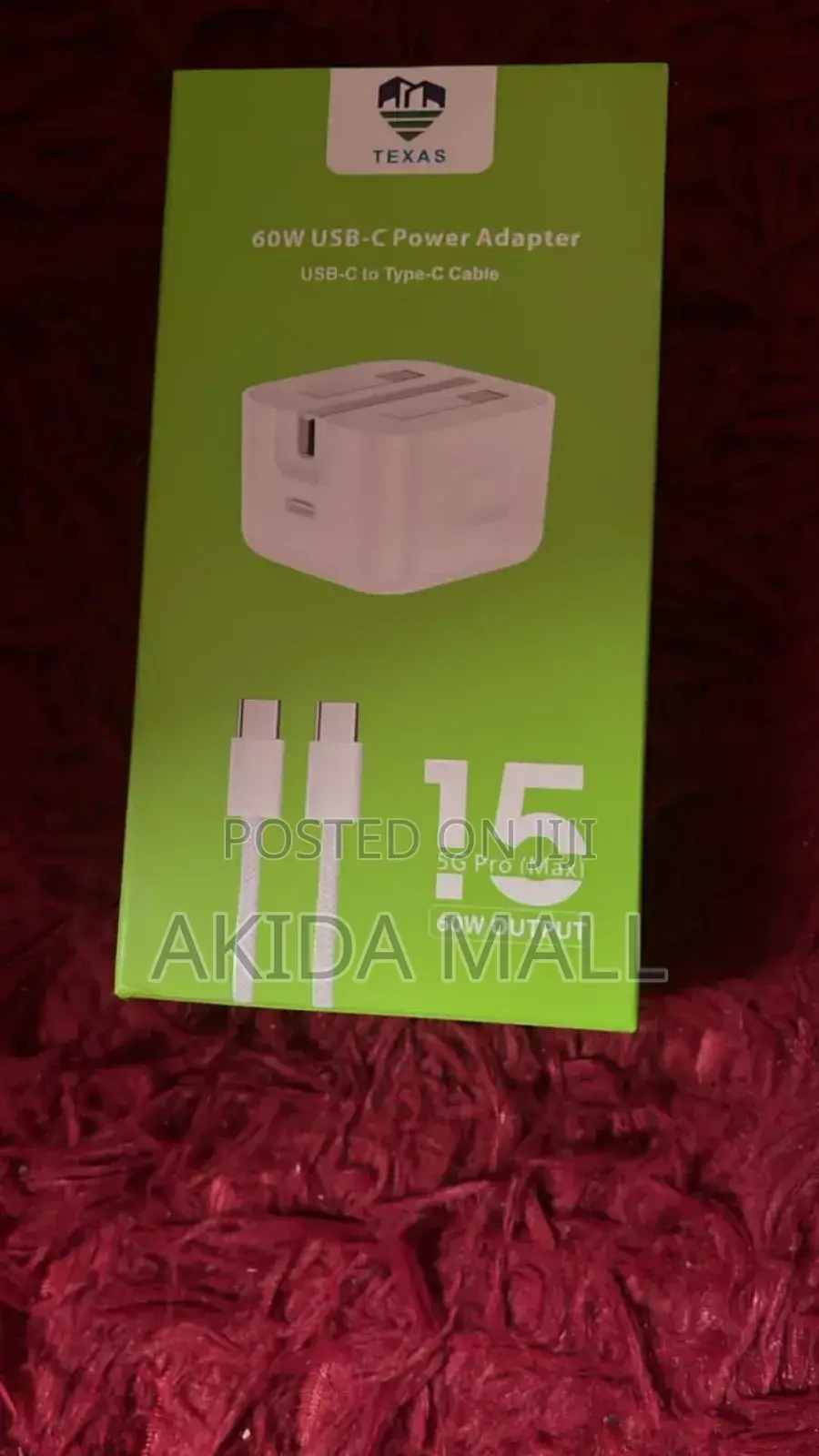Texas 5g Pro Max Original 60w Usb-C to C Power Adapter Fast Charger