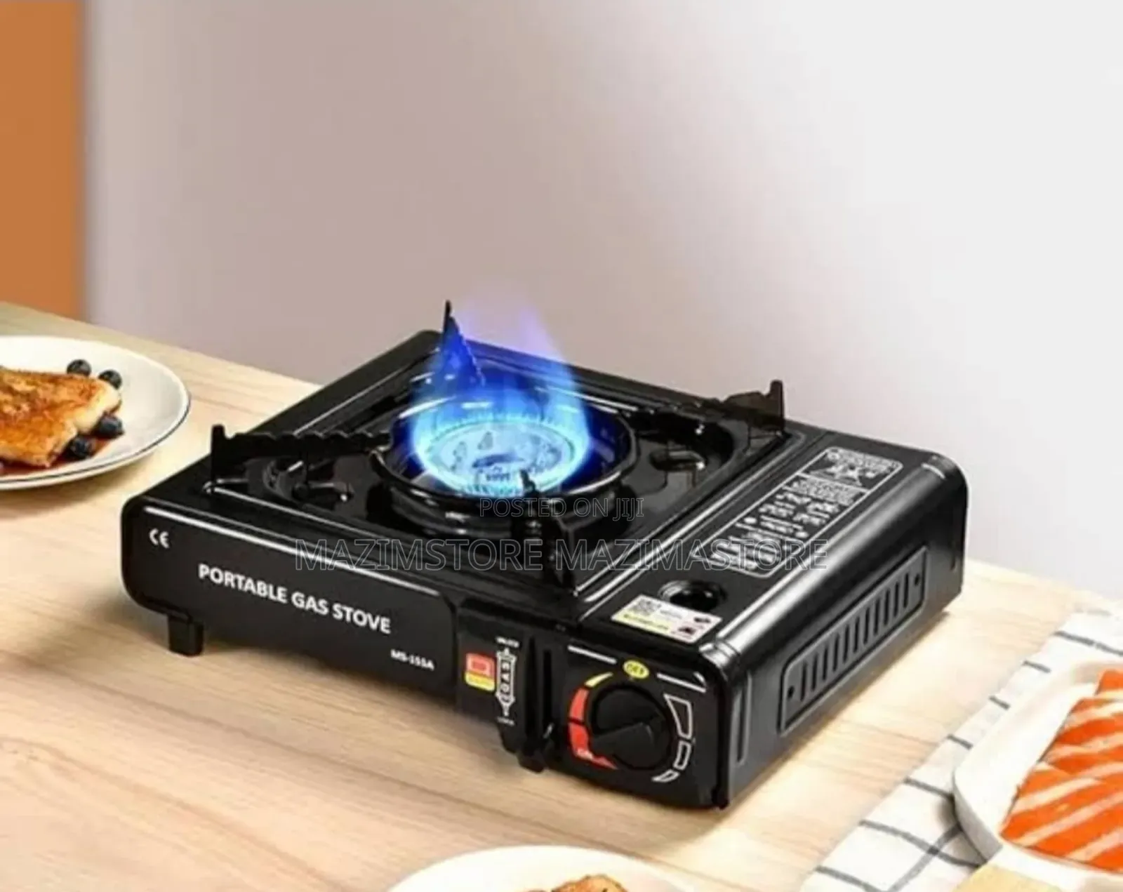 Original Portable Gas Cooker / Stove Single With a Can - Black