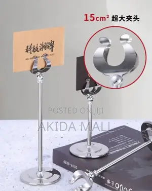 Stainless Steel Table Number Holder or Menu Card Stand