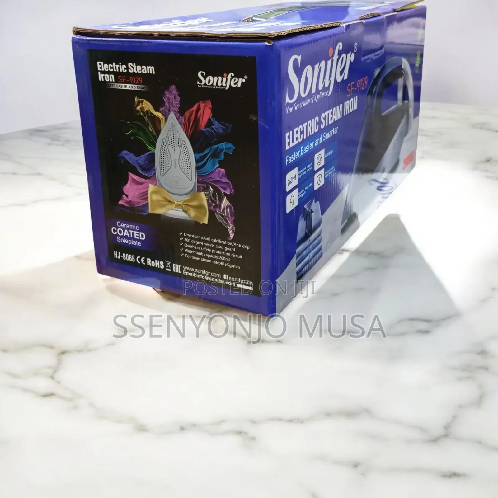 Sonifer 2600w Electric Steam Iron – Ceramic Soleplate, Anti-Drip