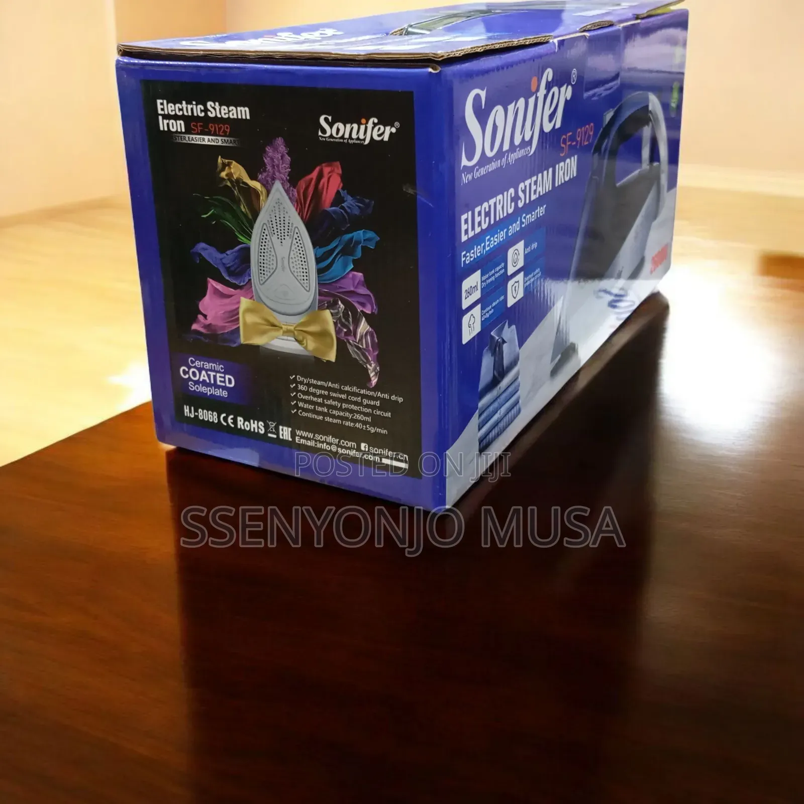 Sonifer 2600w Electric Steam Iron – Ceramic Soleplate, Anti-Drip