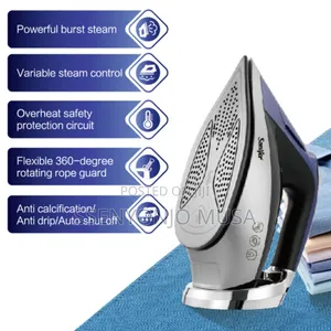 Sonifer 2600w Electric Steam Iron – Ceramic Soleplate, Anti-Drip