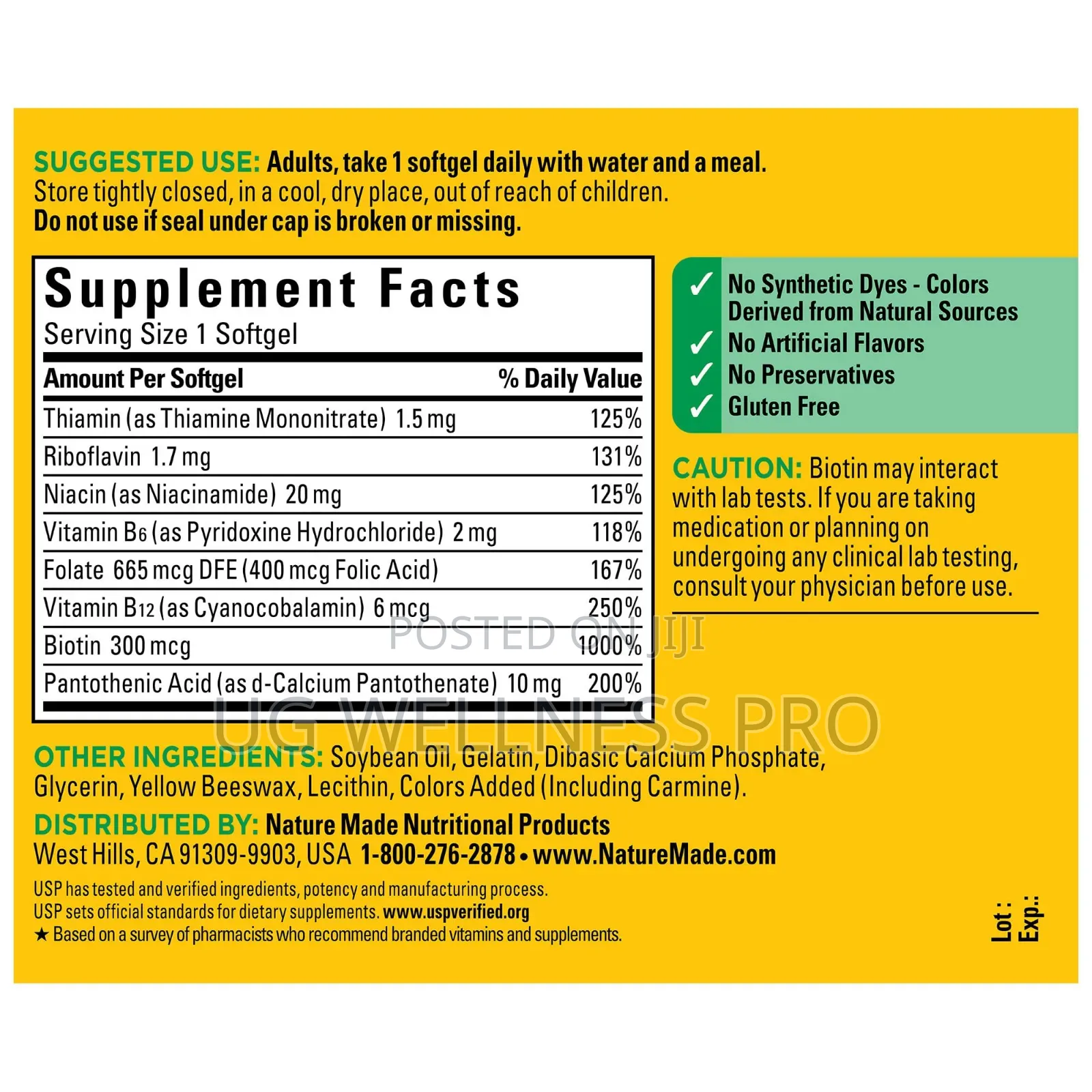 Nature Made Super B Energy Complex Dietary for Brain Support 60 Softg