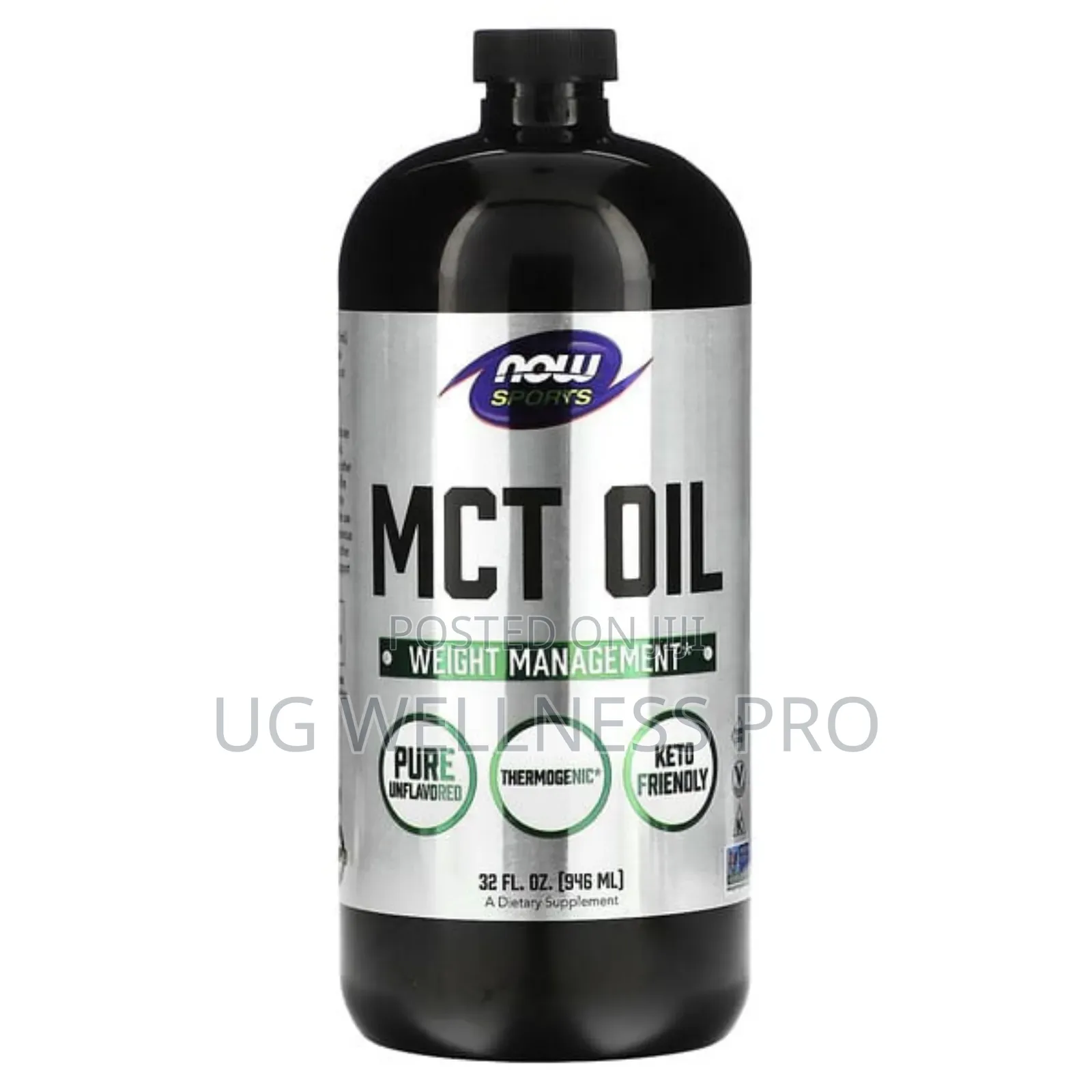 Now Foods, Sports, MCT Oil, Unflavored, 14 G, 32 Fl Oz (946 Ml)