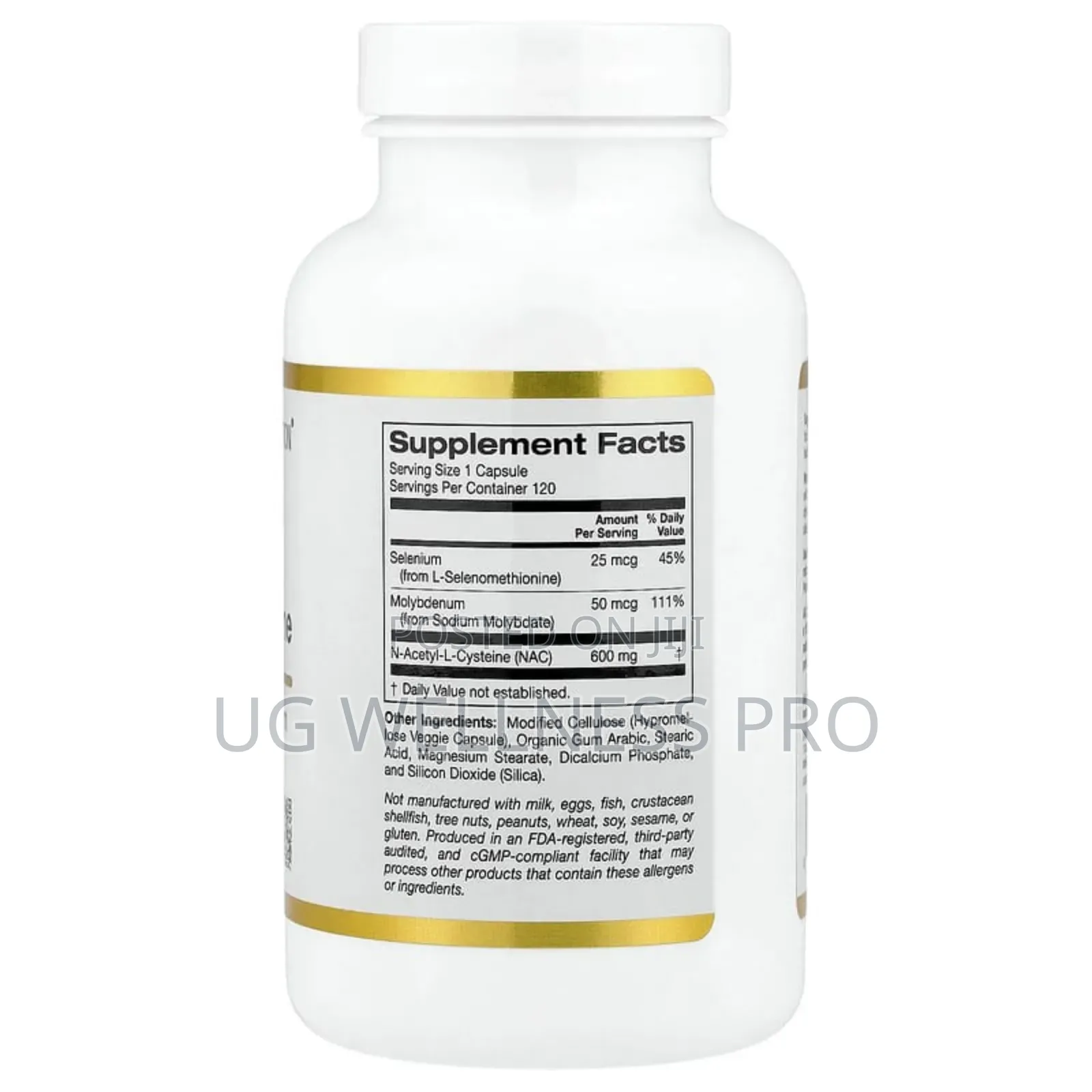 Nac N-Acetyl L-Cysteine 600mg 120 Veg Caps