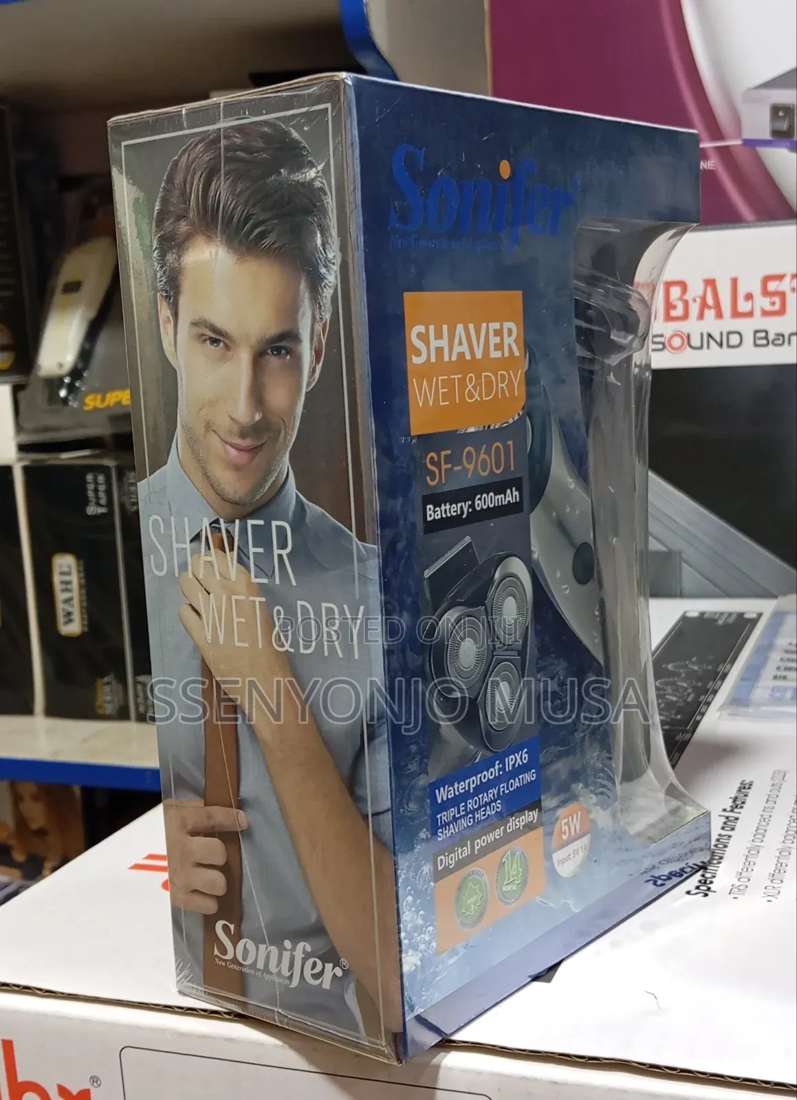 Sonifer Sf-9601 Wet Dry Electric Shaver – Triple Rotary Heads,500mah