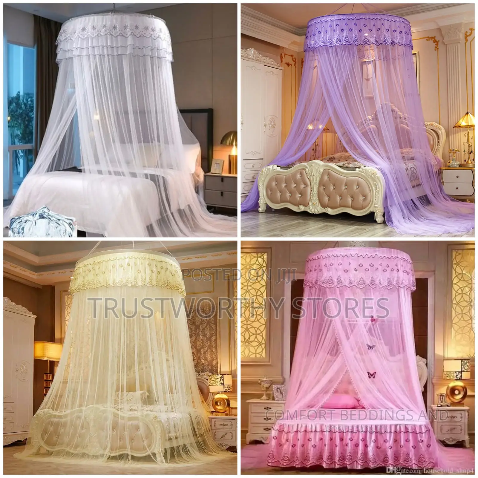 Big Round Mosquito Net Fit on 5x6 and 6x6 Bed
