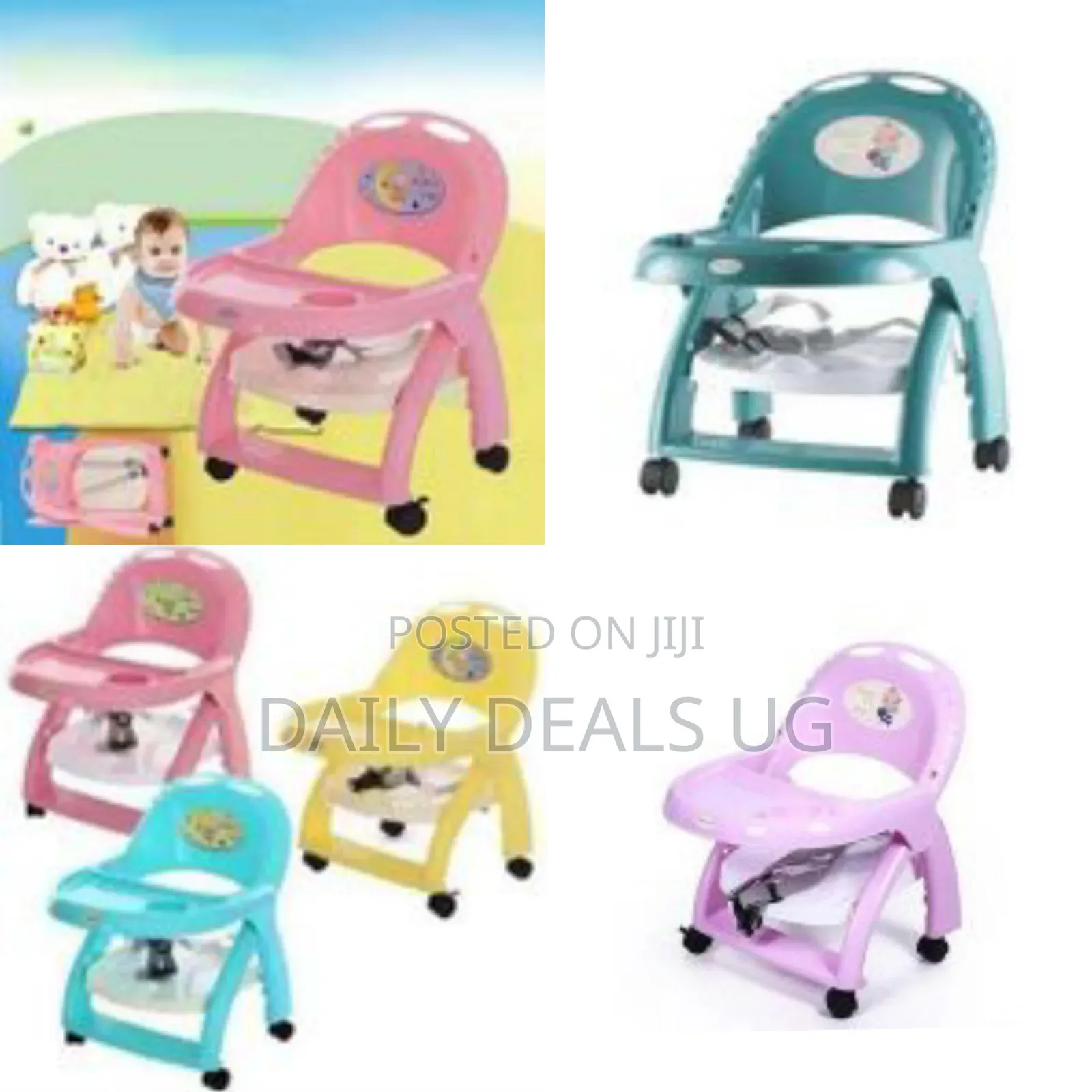 Baby Kids Fold-able Seat Dining Chair And Table Multi-function