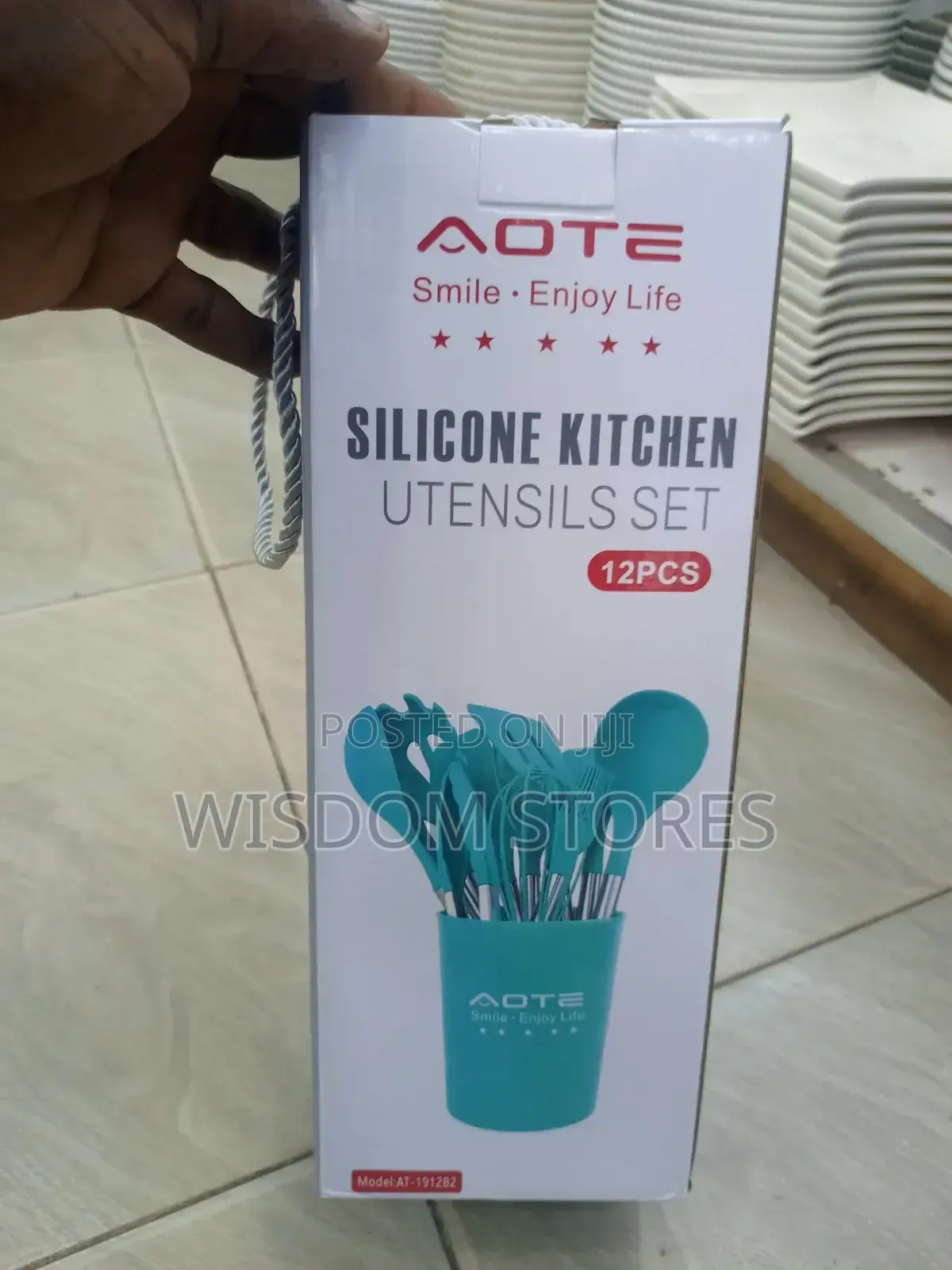 Aote Smile-Enjoy Life Silicone Kitchen Utensils Set.