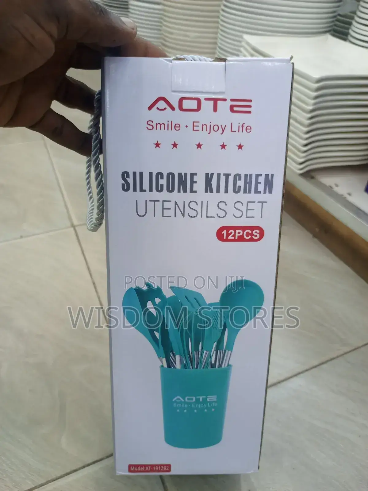 Aote Smile-Enjoy Life Silicone Kitchen Utensils Set.