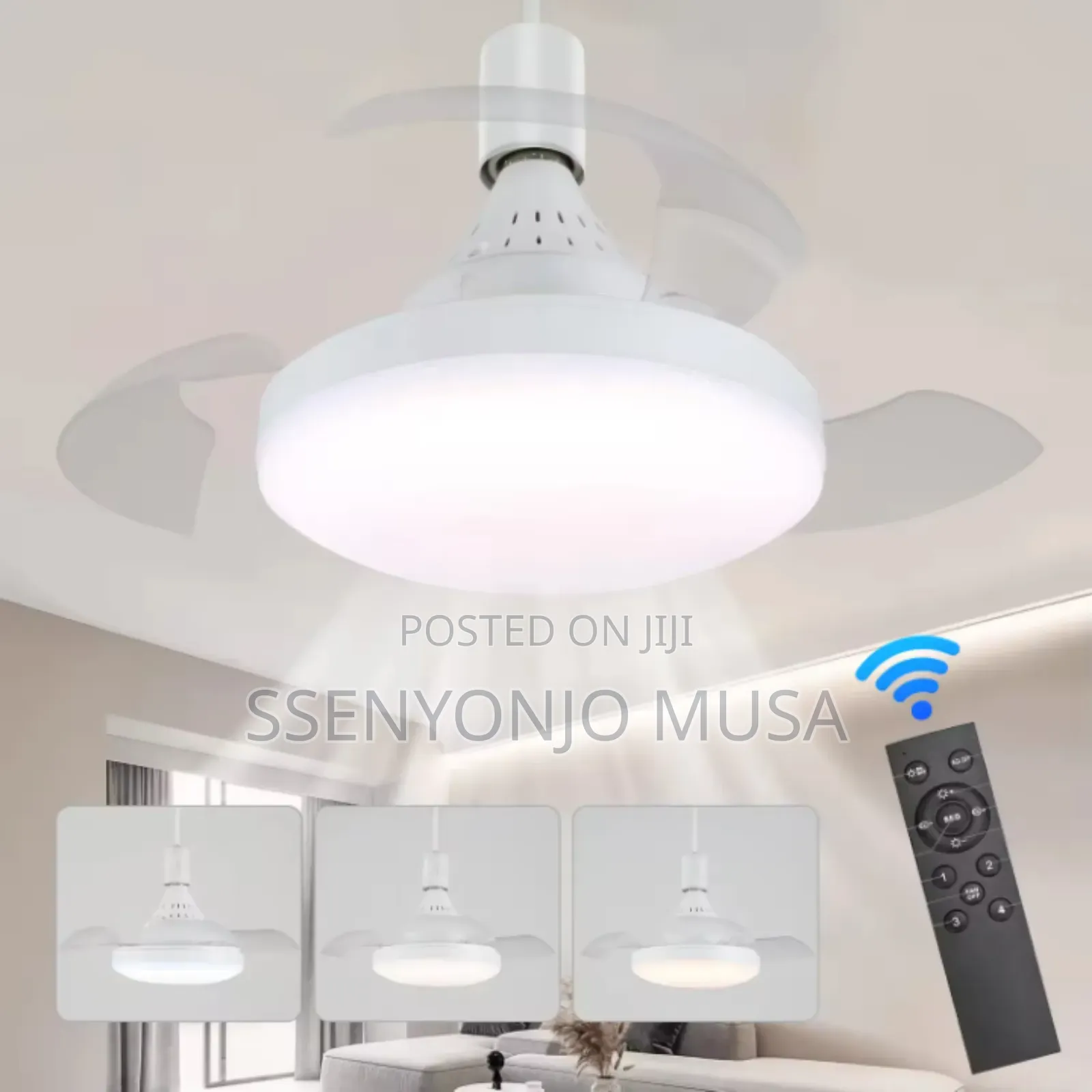 Invisible Led Ceiling Fan Light – Modern Fan Lamp With Remote Control