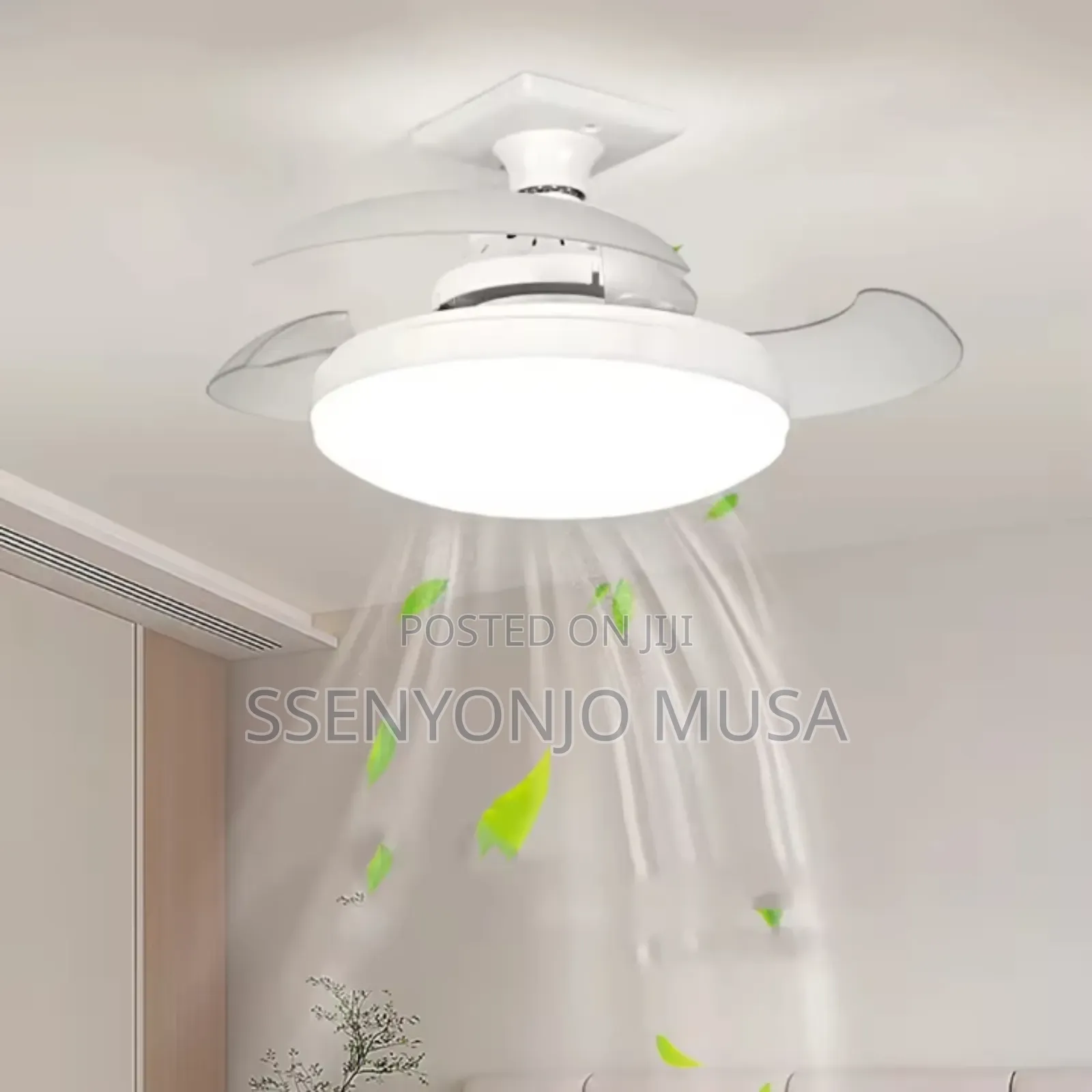 Invisible Led Ceiling Fan Light – Modern Fan Lamp With Remote Control