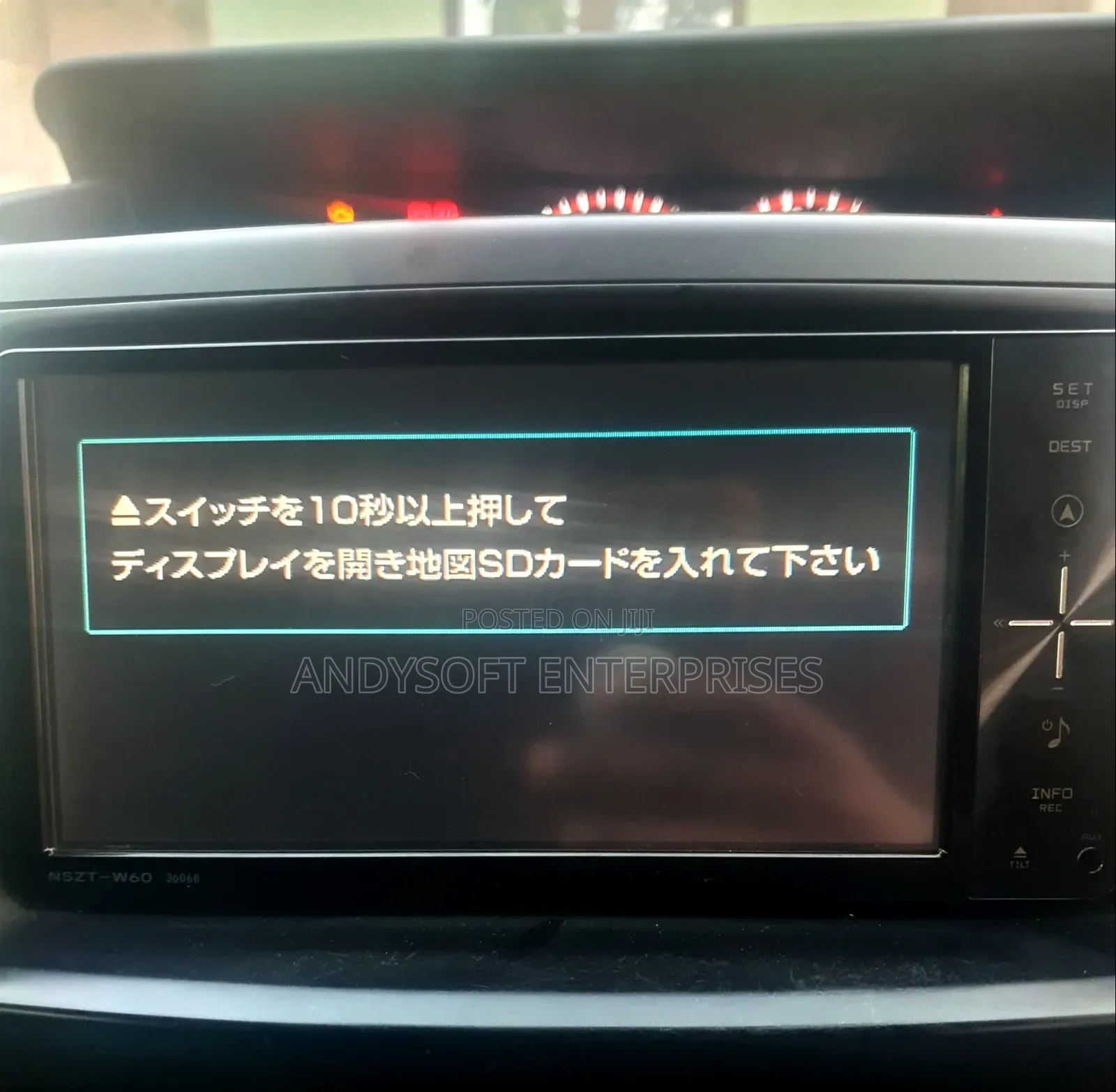 Press the Switch for 10 Seconds to Open and Insert the Map Sd Card.