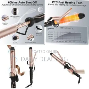 Winning Star Clipped Curling Iron, Extra Long Barrel(7.3in)