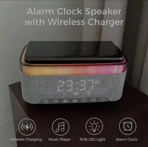 Alarm Clock Speaker With Wireless Charger