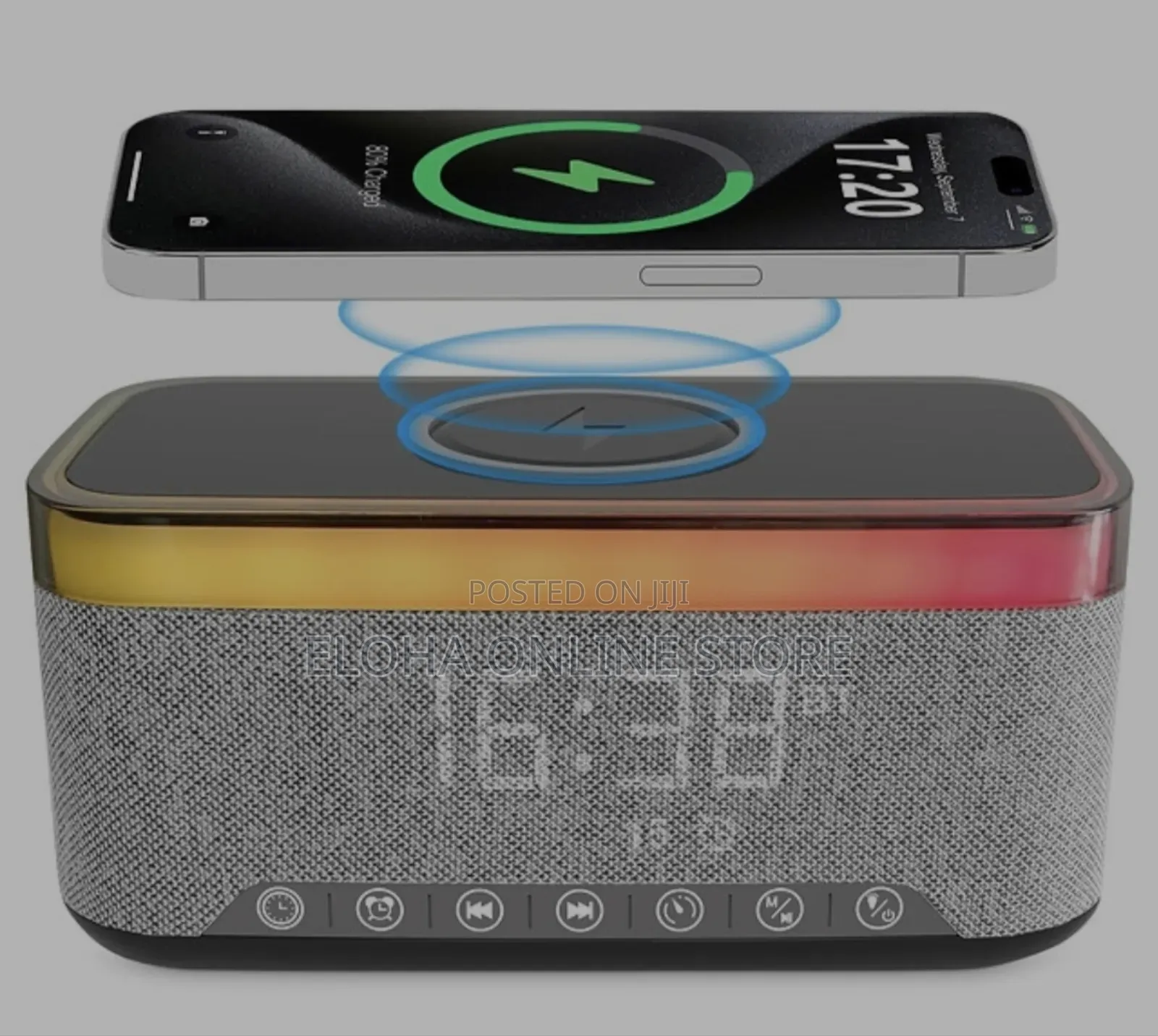 Alarm Clock Speaker With Wireless Charger