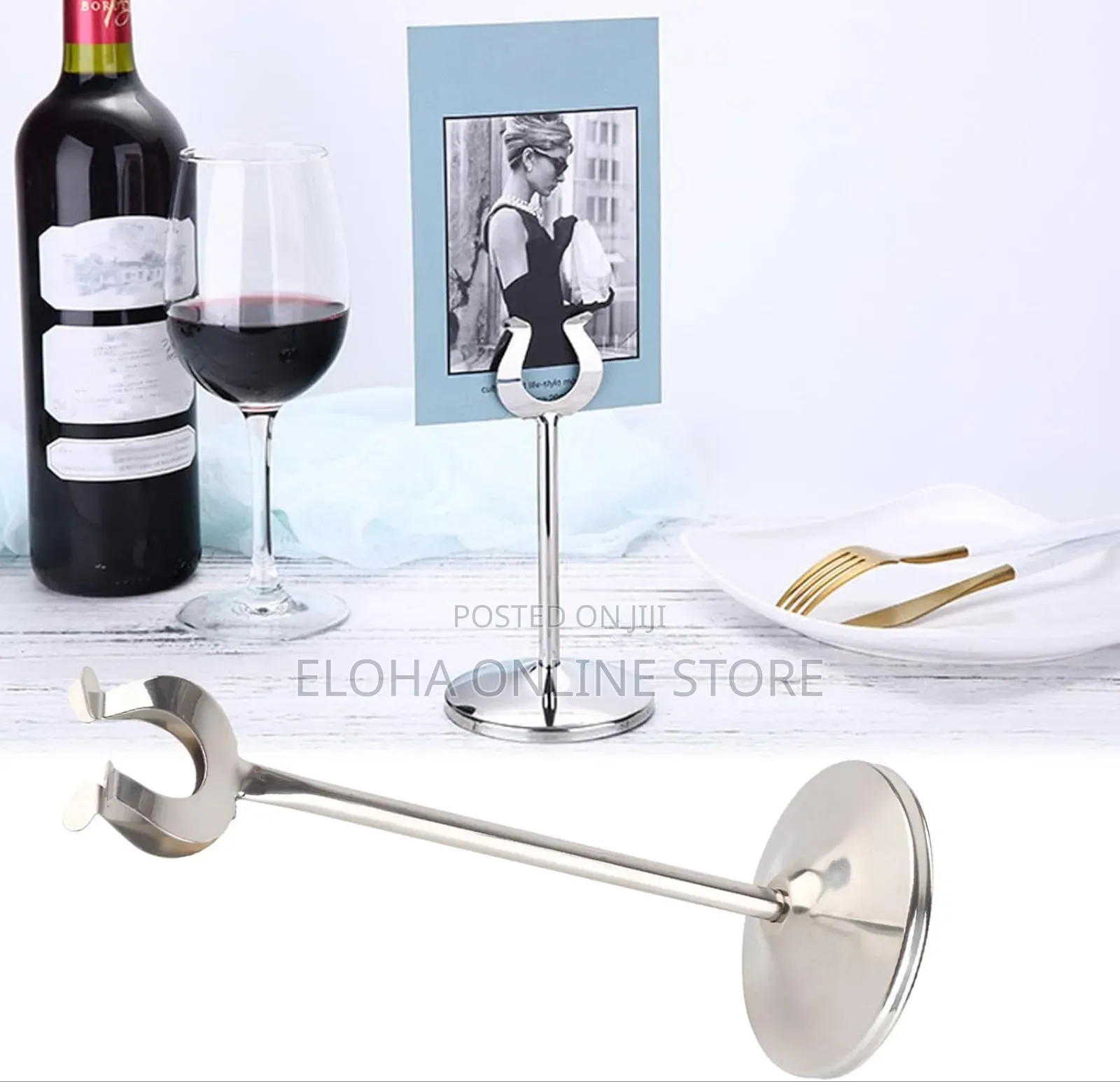 U-Shaped Stainless Steel Table Place Card Holder