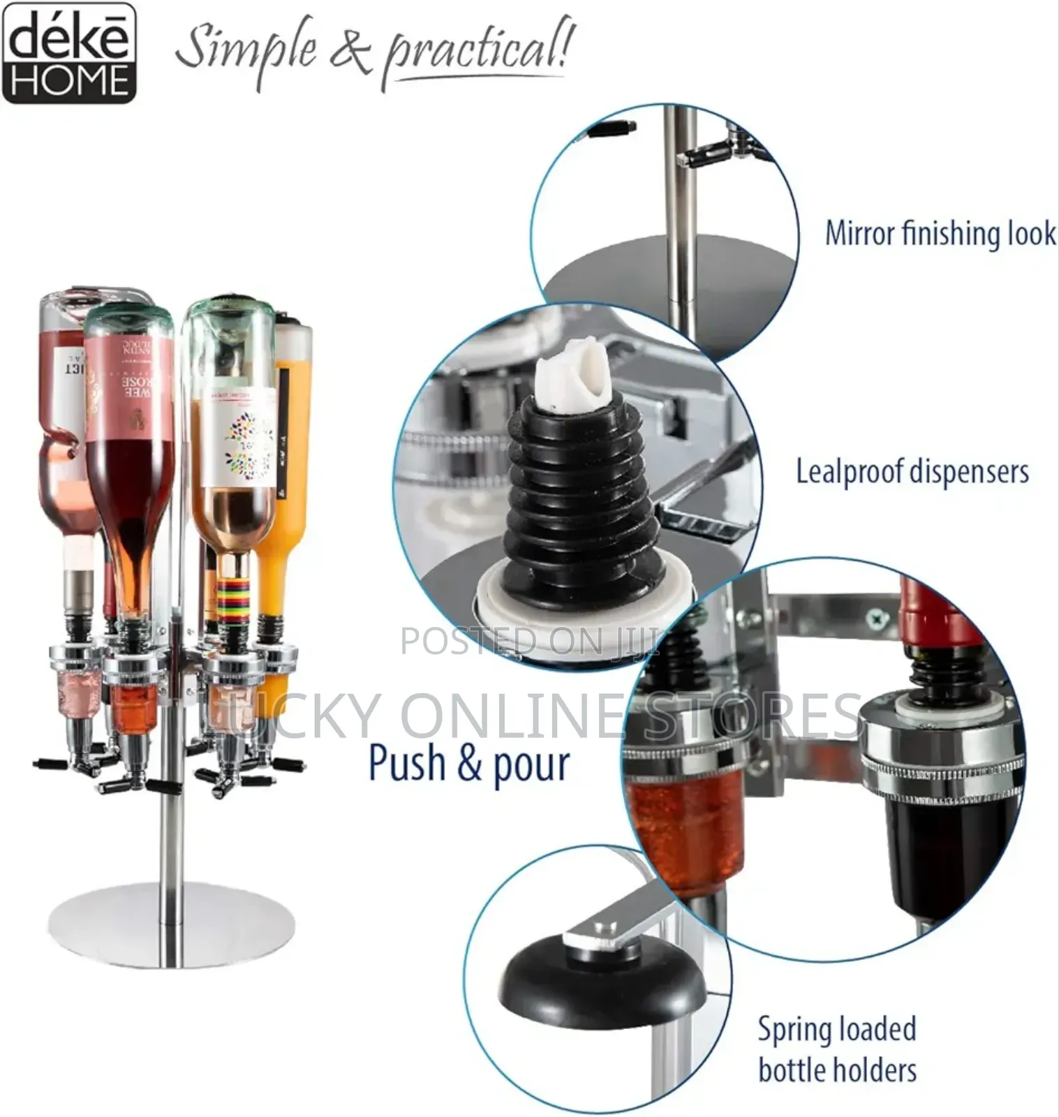 6 Bottle Rotating Shot Dispenser