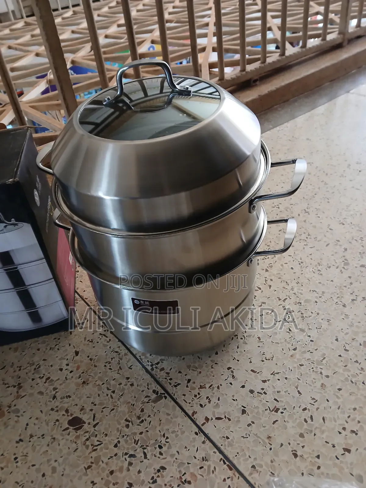36cm Stainless Steel 3multi-Tier Food Steamer Pot(Non Electric)